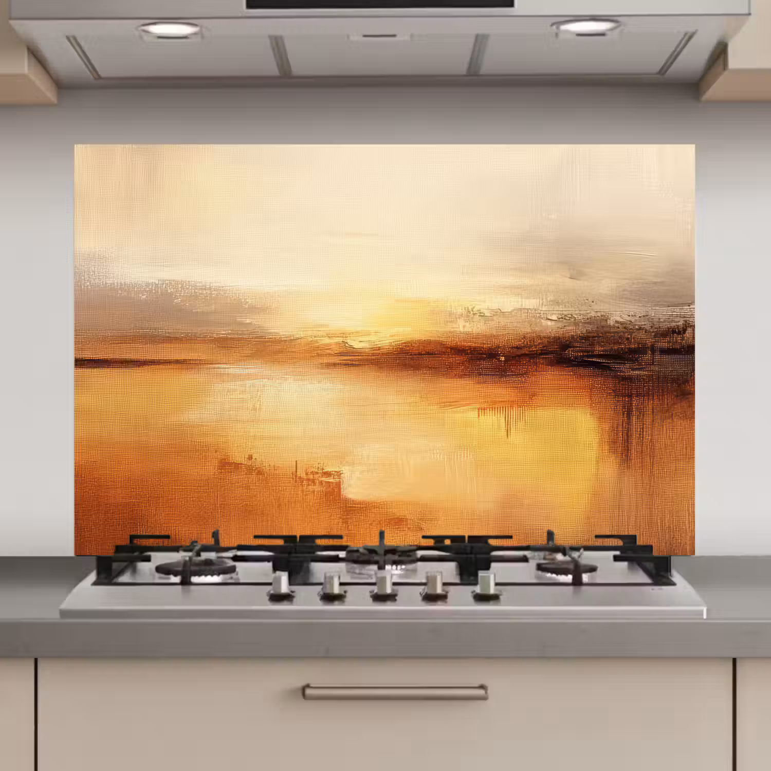 Abstract - Bruin - Modern - Herfst kleuren keuken achterwand spatscherm klein -3d_website