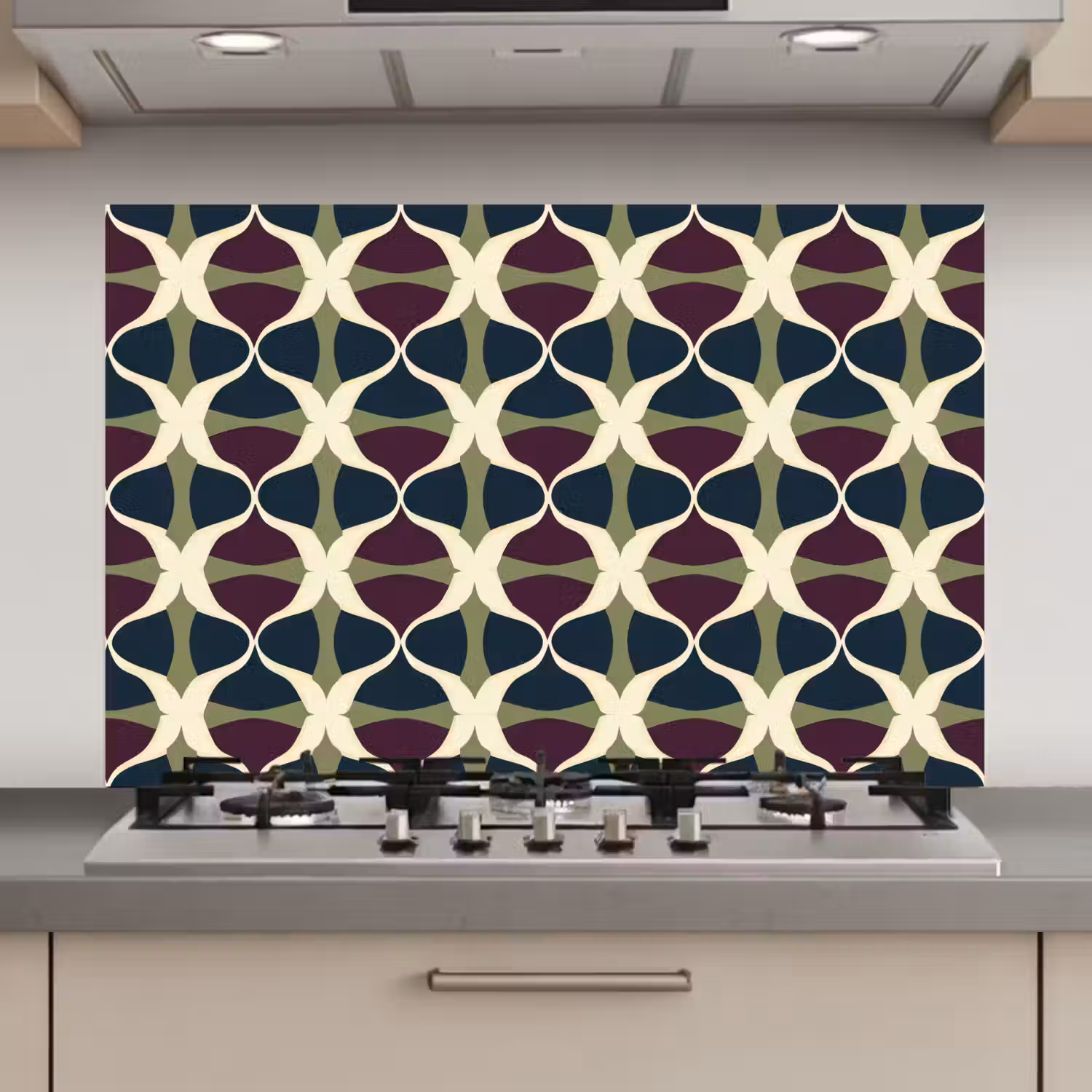 Abstract - Retro - Kleurrijk keuken achterwand spatscherm klein 900 -3d_website