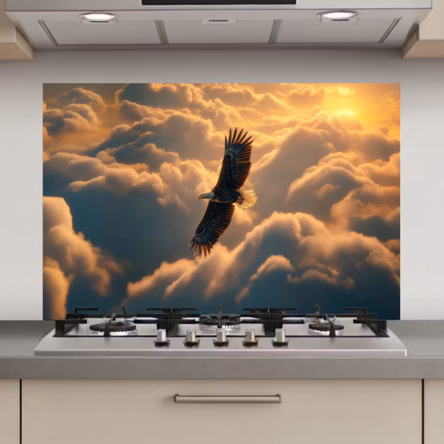 Adelaar - Wolken - Zon keuken achterwand spatscherm klein -3d_website