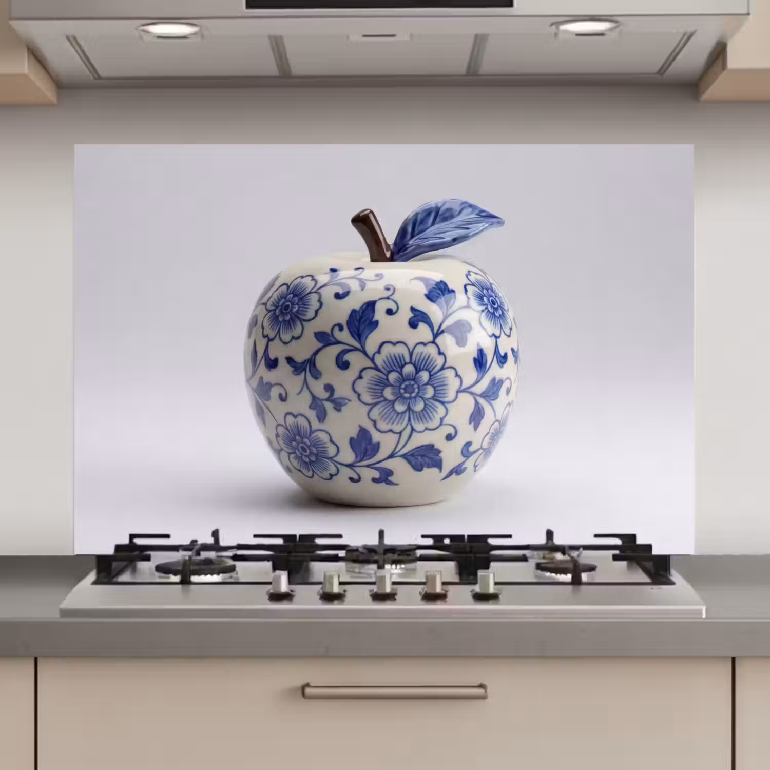 Appel - Blauw - Klassiek keuken achterwand spatscherm klein -3d_website