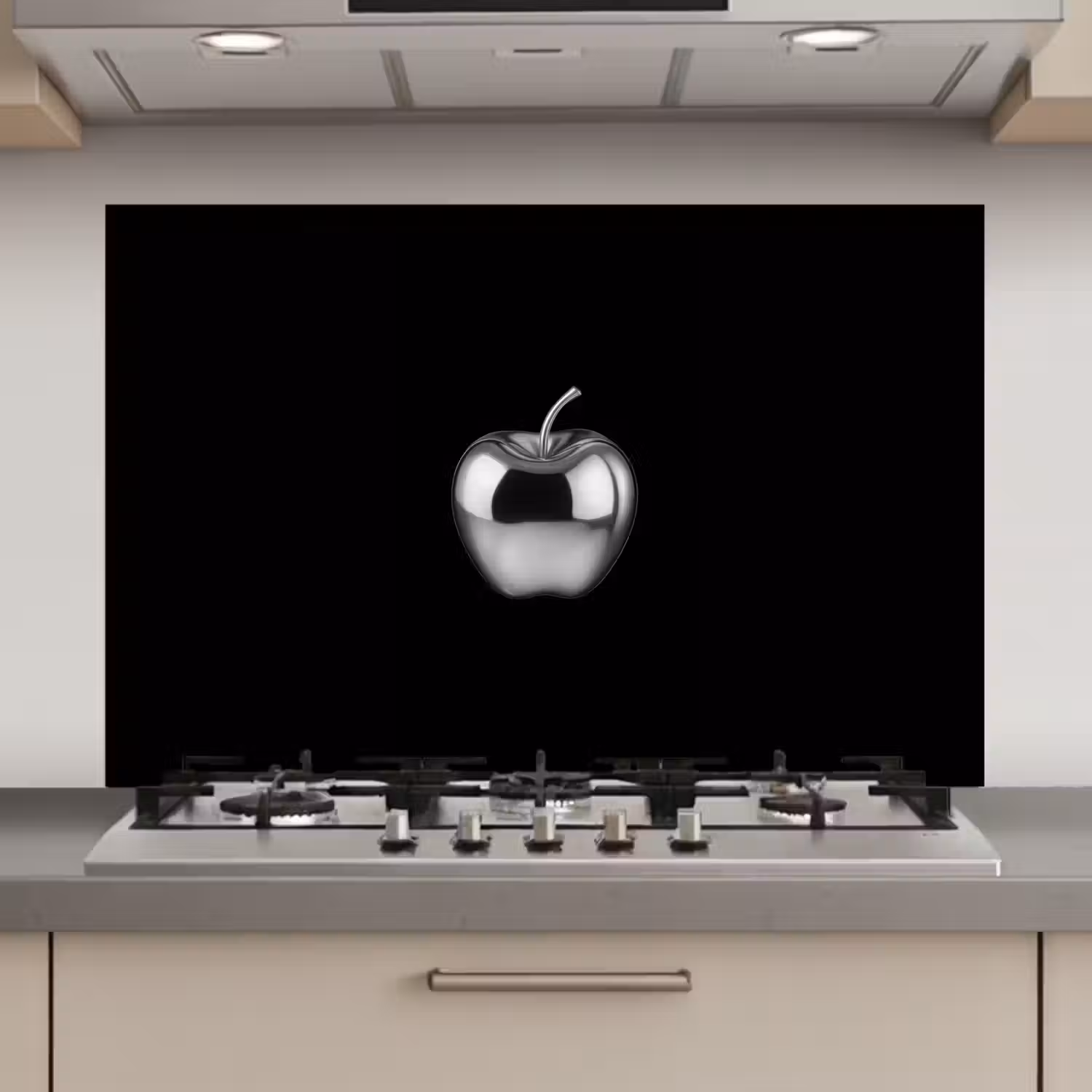 Appel - Metallic - Symmetrisch keuken achterwand spatscherm klein -3d_website