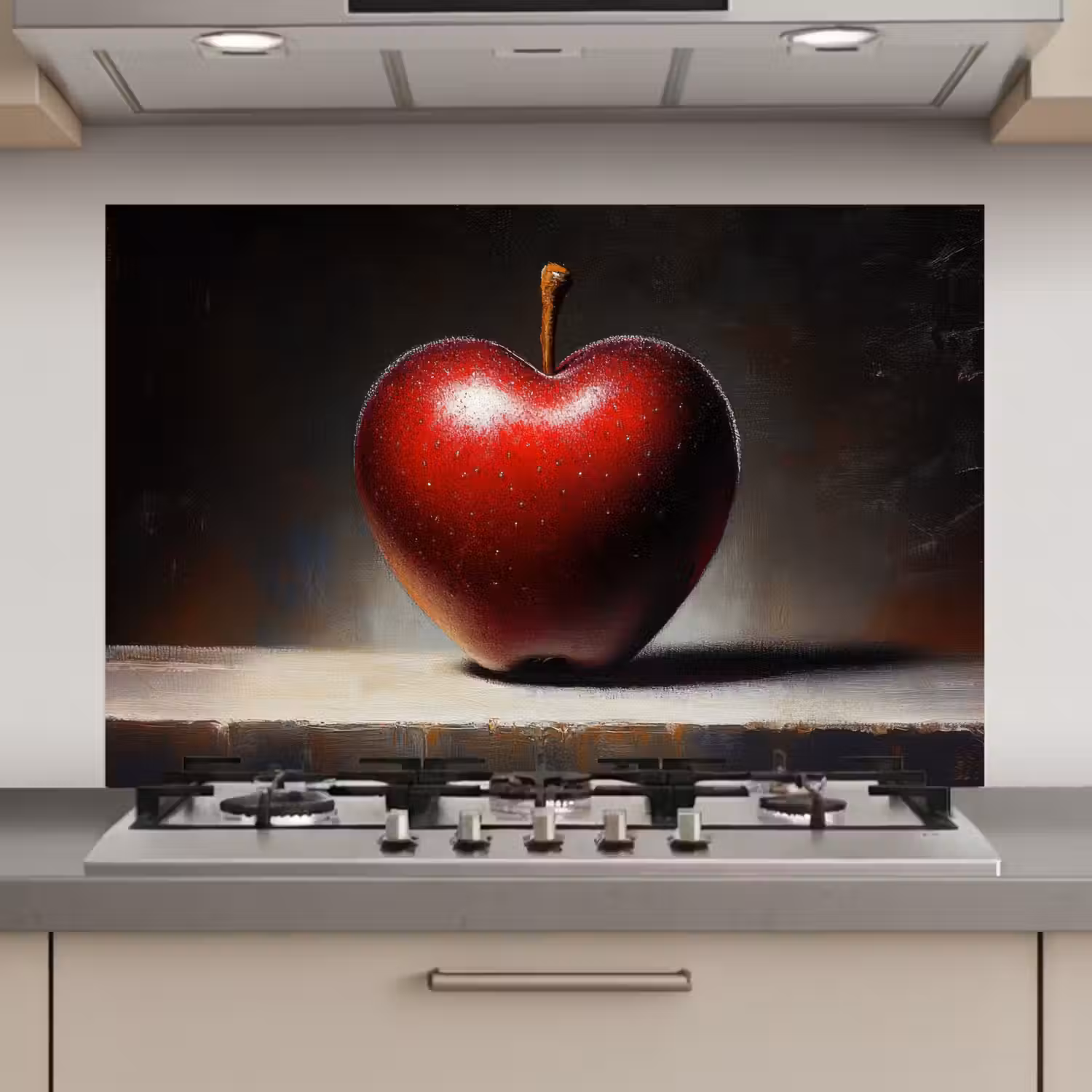 Apple - Hart - Rood keuken achterwand spatscherm klein -3d_website