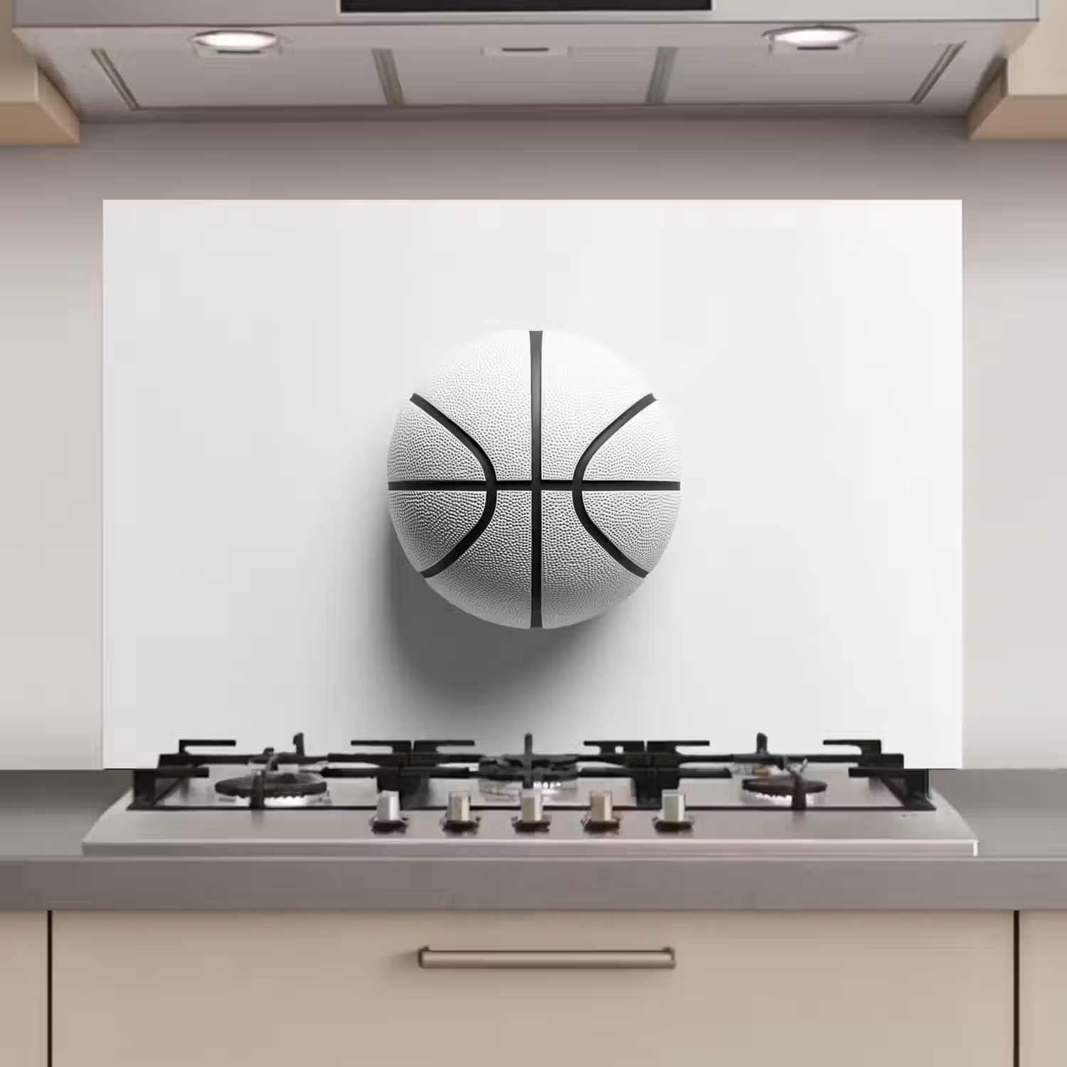 Basketbal - Wit - Schaduw - Lijnen keuken achterwand spatscherm klein -3d_website