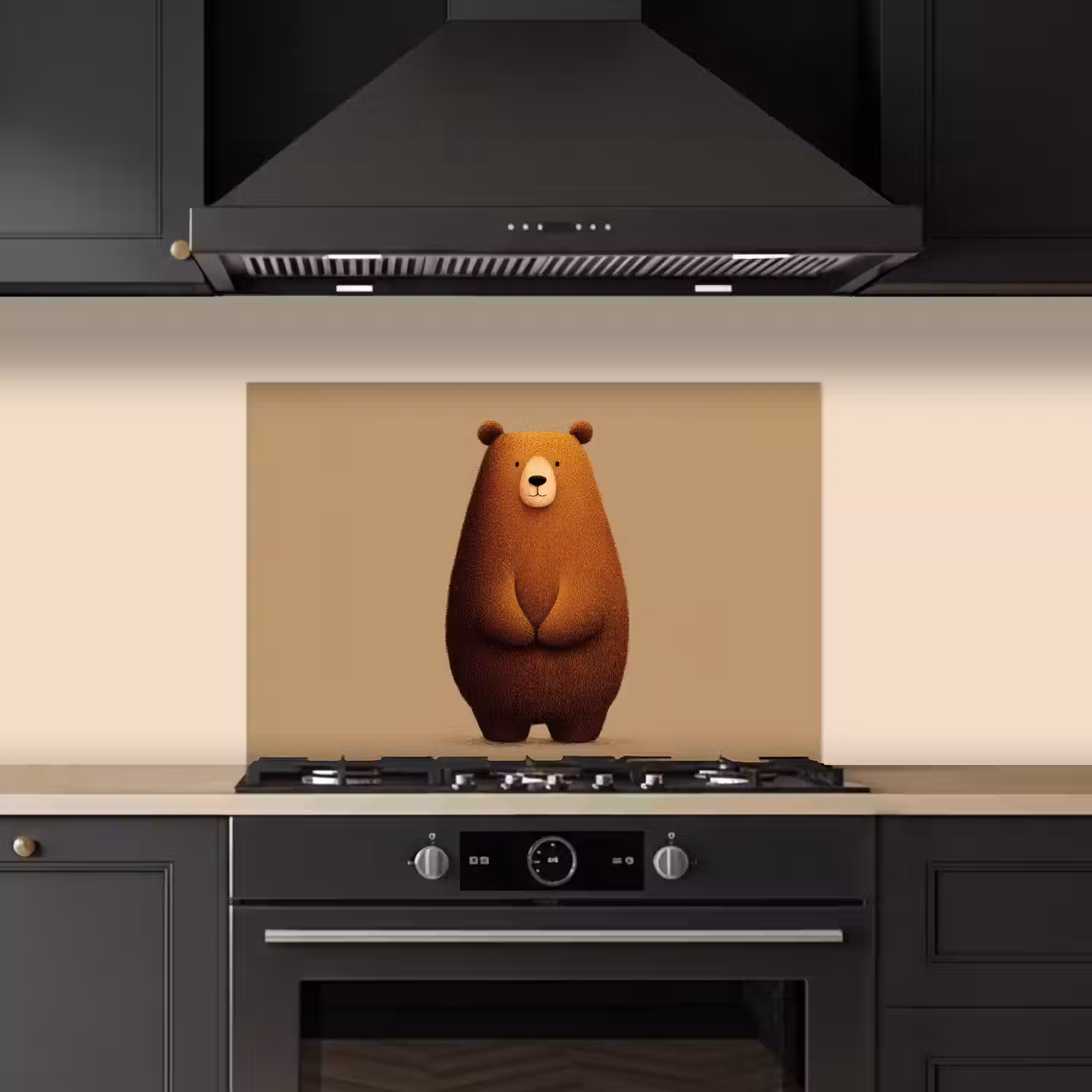 Beer - Minimalistisch - Bruin keuken achterwand spatscherm klein -sfeer1