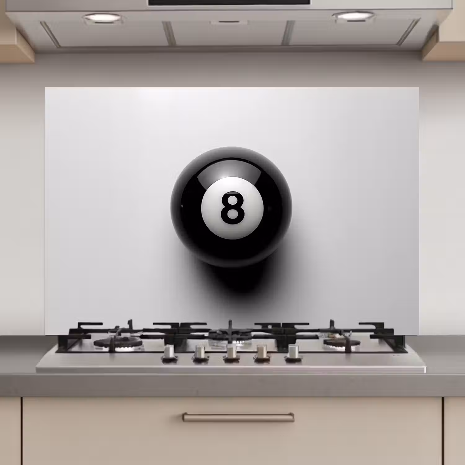 Biljartbal - Getal - Acht - Wit keuken achterwand spatscherm klein -3d_website