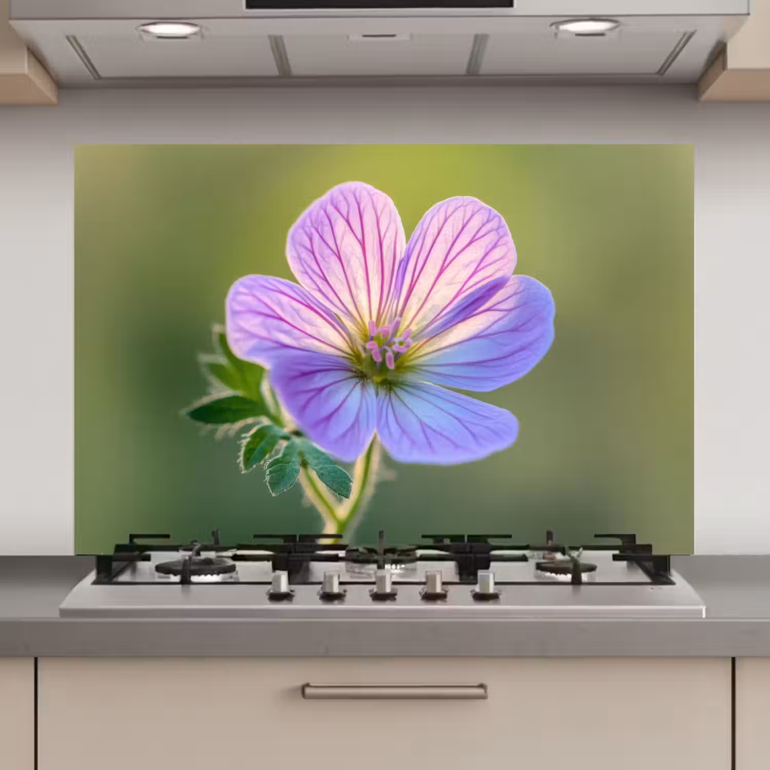 Bloem - Close up - Paars keuken achterwand spatscherm klein -3d_website