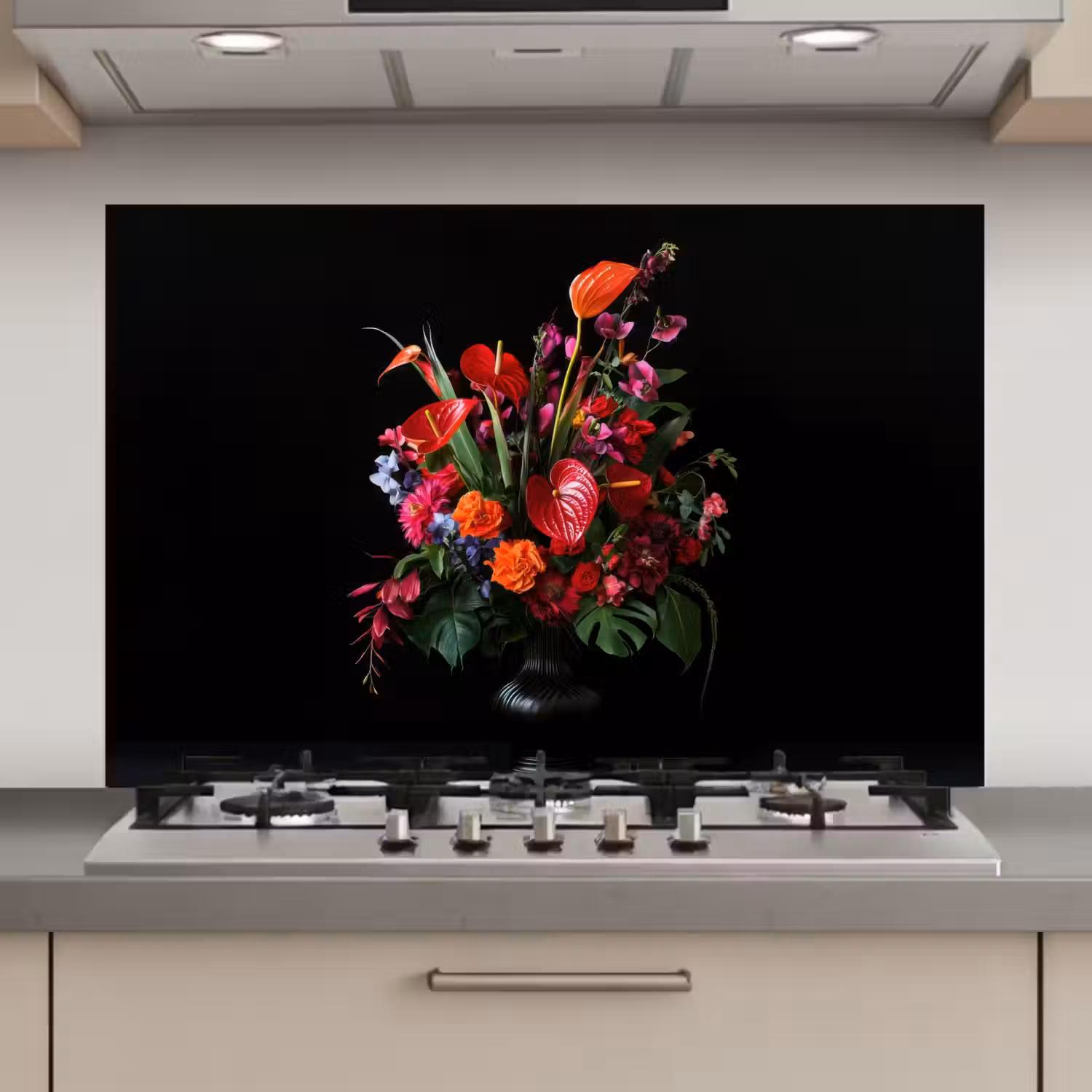 Bloemen - Boeket - Sierlijk keuken achterwand spatscherm klein -3d_website
