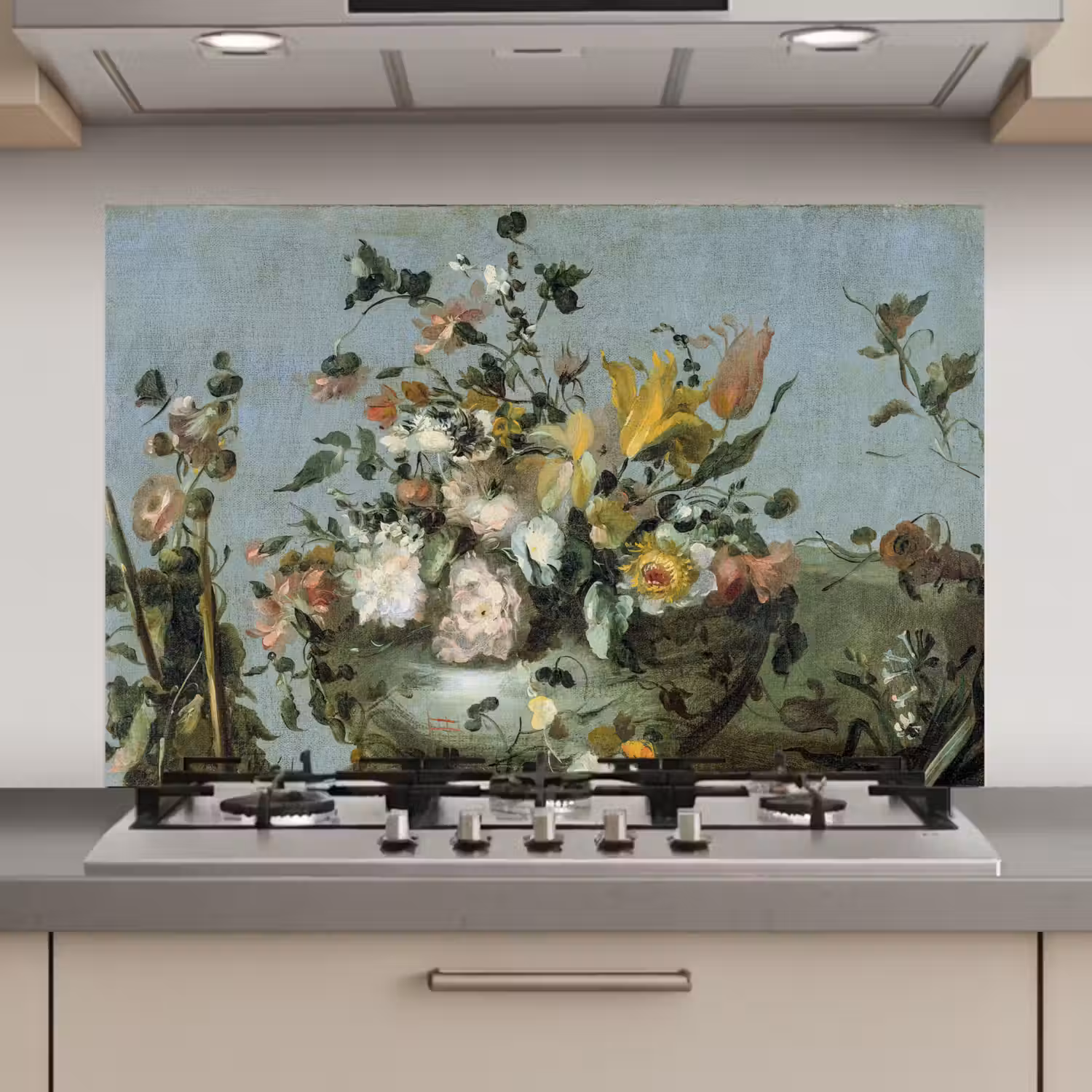 Bloemen - Oude Meesters - Olieverf keuken achterwand spatscherm klein -3d_website