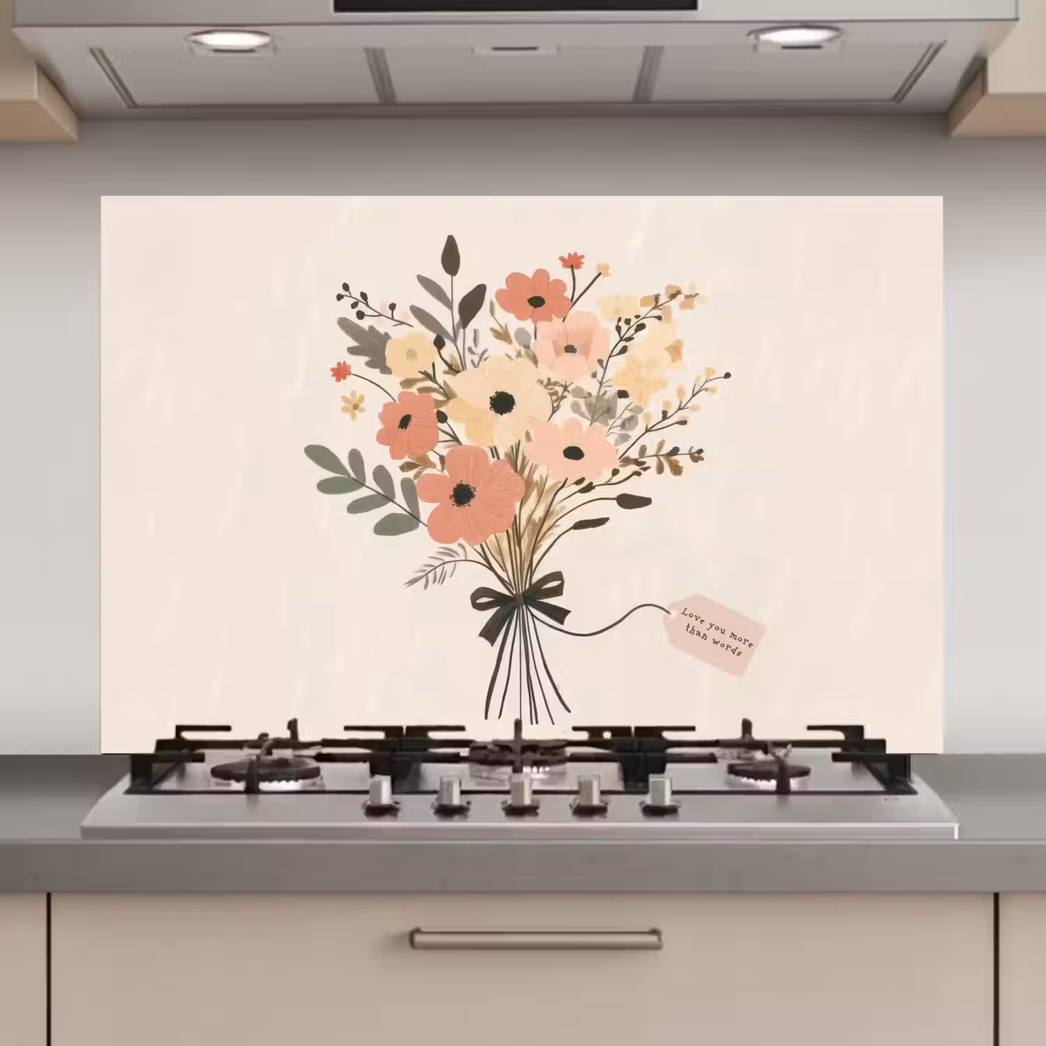 Bloemen - Quote - Beige - Lint keuken achterwand spatscherm klein -3d_website
