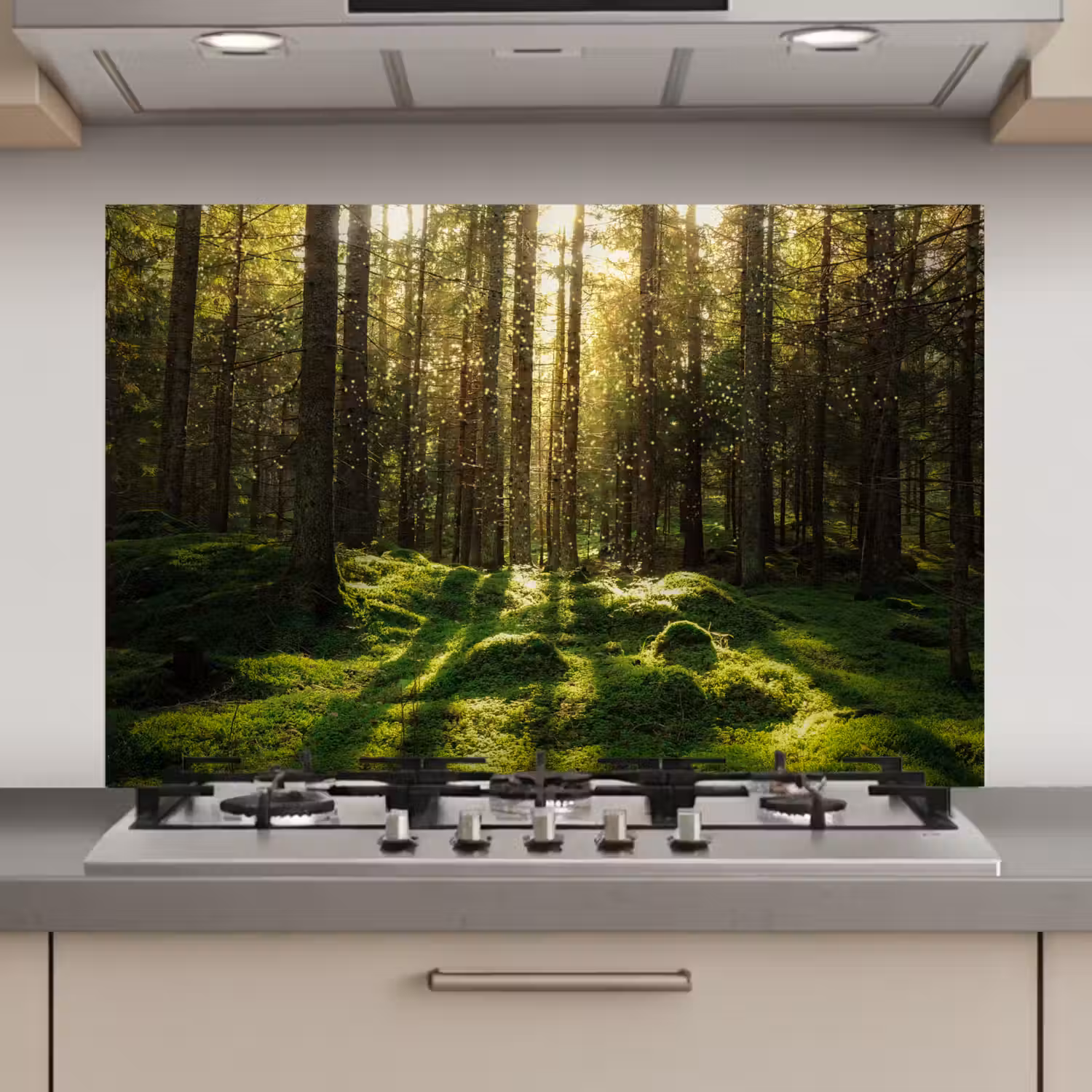 Bomen - Bos - Mos - Planten - Zon - Natuur keuken achterwand spatscherm klein -3d_website