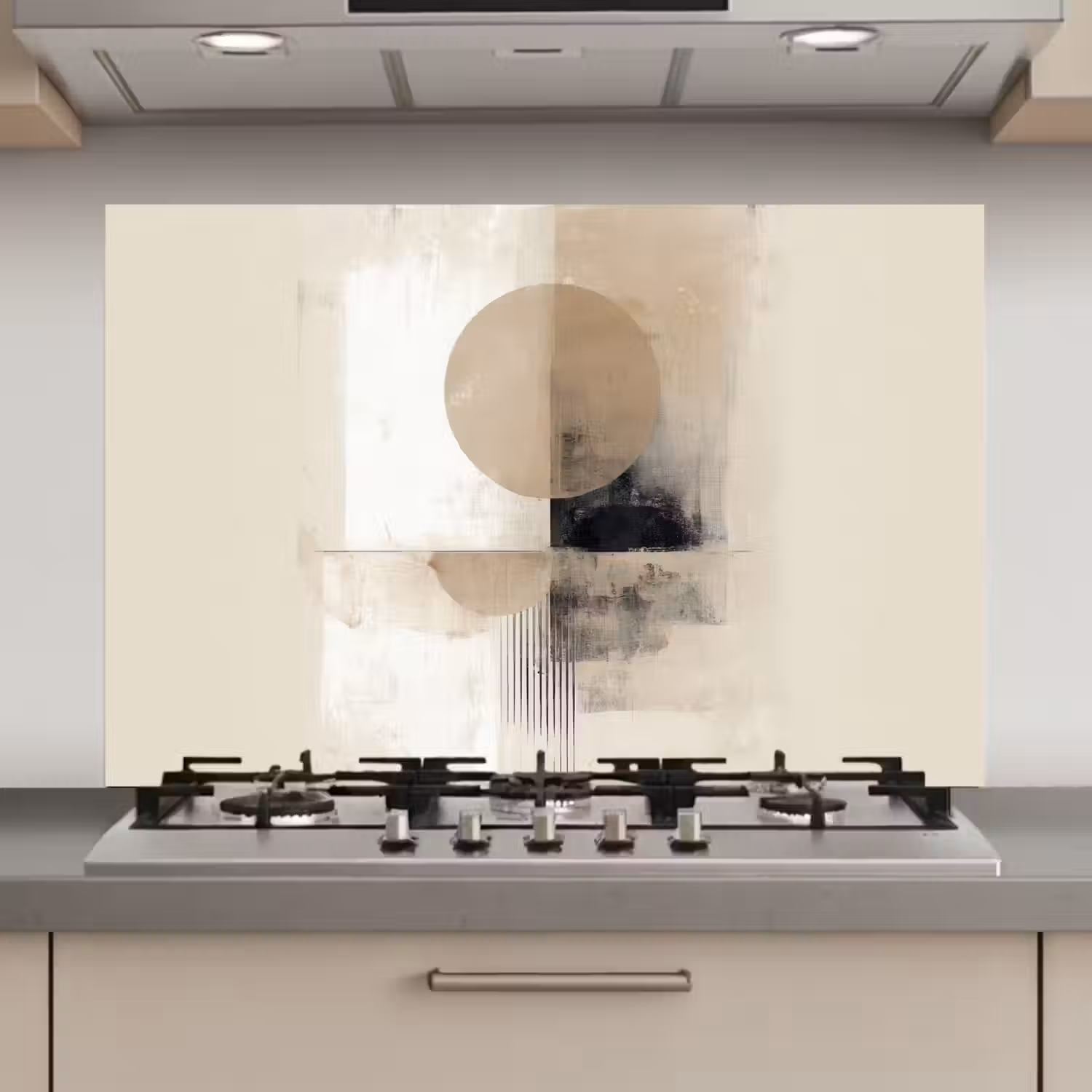 Cirkel - Compositie - Diepte - Beige keuken achterwand spatscherm klein -3d_website