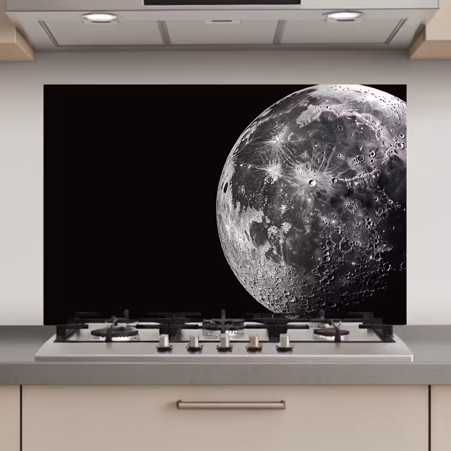 Close-up - Maan - Wit - Textuur keuken achterwand spatscherm klein -3d_website