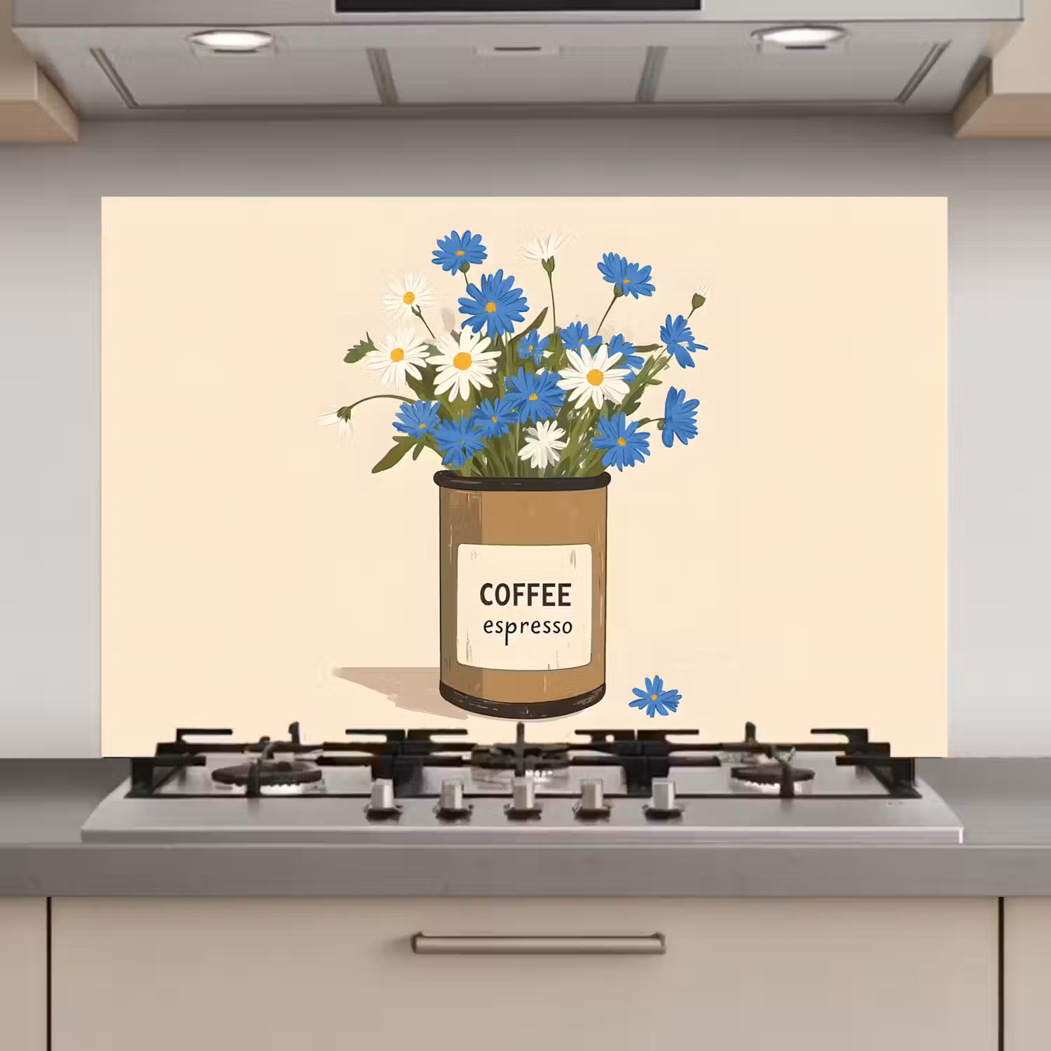 Coffee - Blik - Minimalistisch - Bloemen keuken achterwand spatscherm klein -3d_website