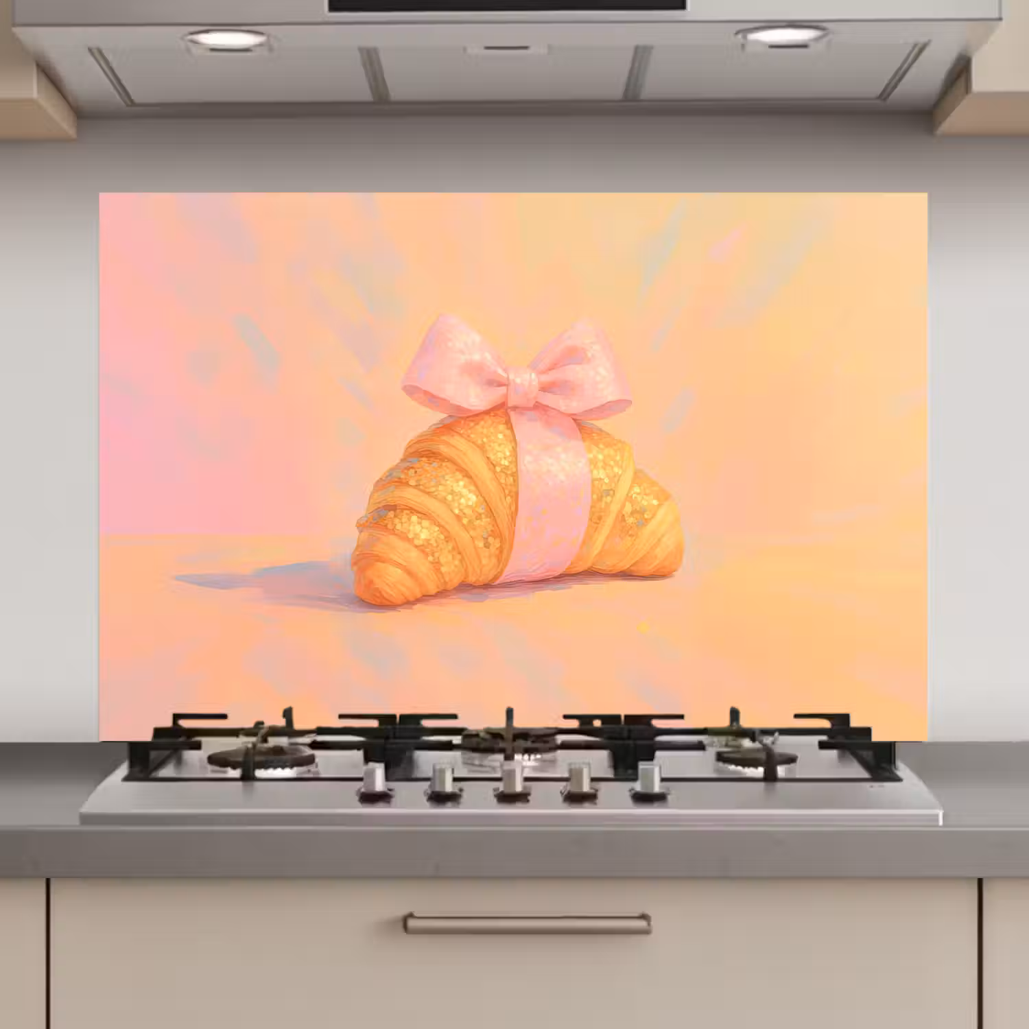 Croissant - Strik - Roze keuken achterwand spatscherm klein -3d_website