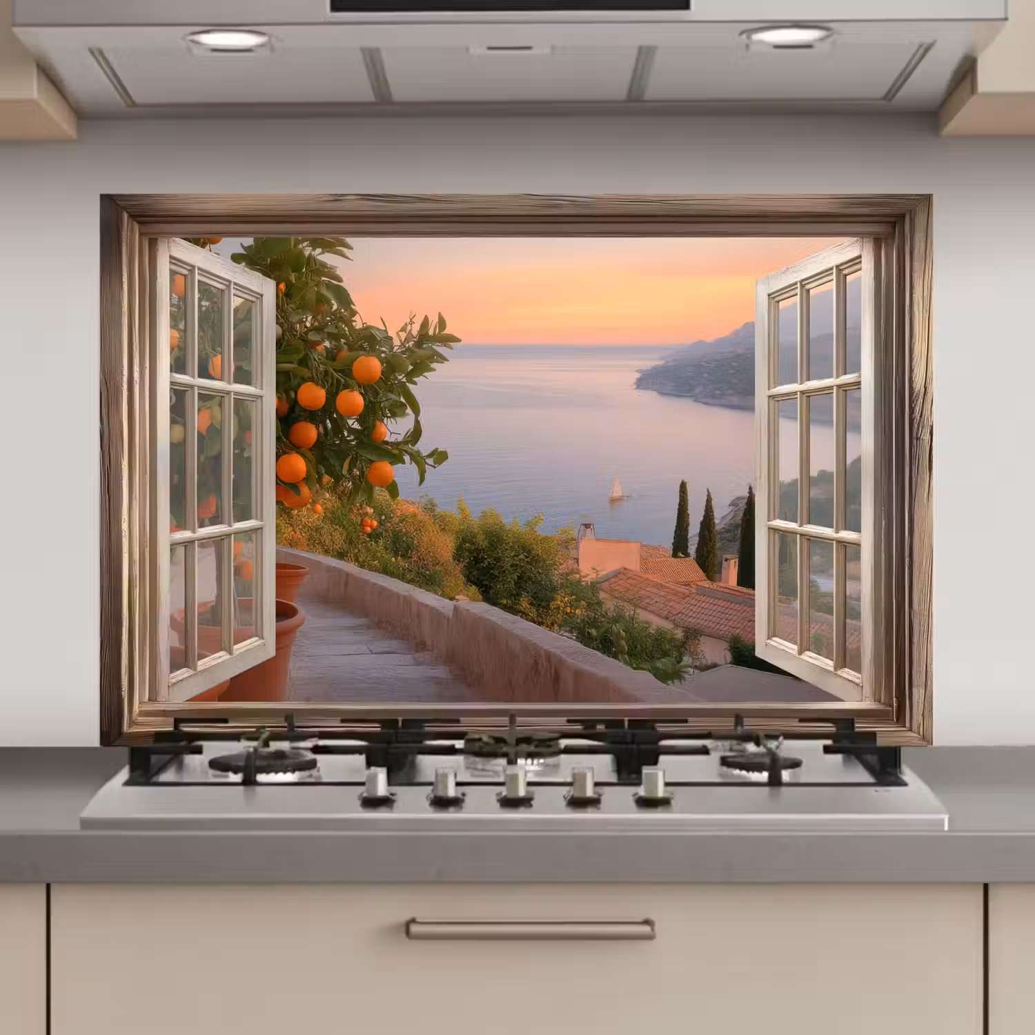 Doorkijk - Uitzicht - Meer - Landschap keuken achterwand spatscherm klein -3d_website