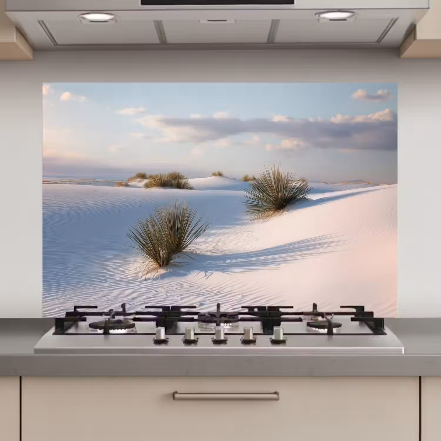 Duinen - Gras - Wolken - Beige keuken achterwand spatscherm klein -3d_website