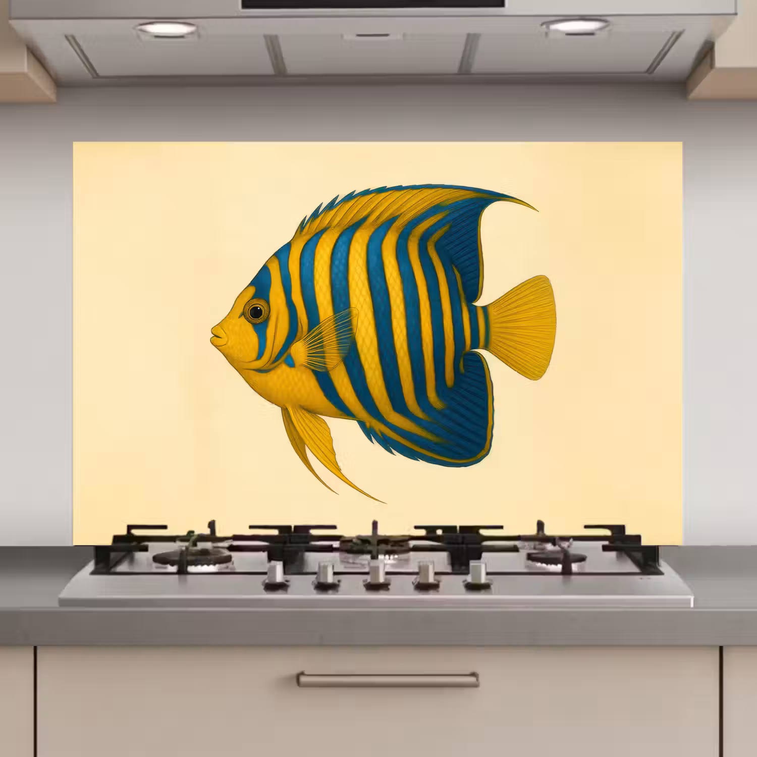 Felgeel - Vis - Strepen - Vinnen keuken achterwand spatscherm klein -3d_website
