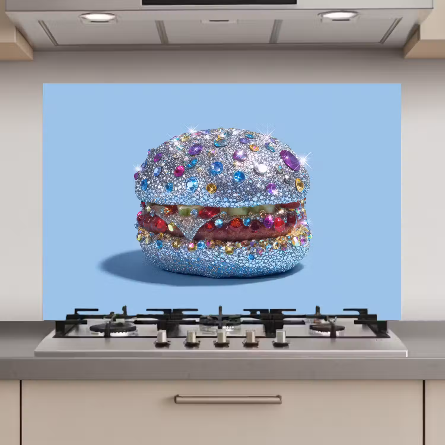Glitters - Hamburger - Blauw keuken achterwand spatscherm klein -3d_website