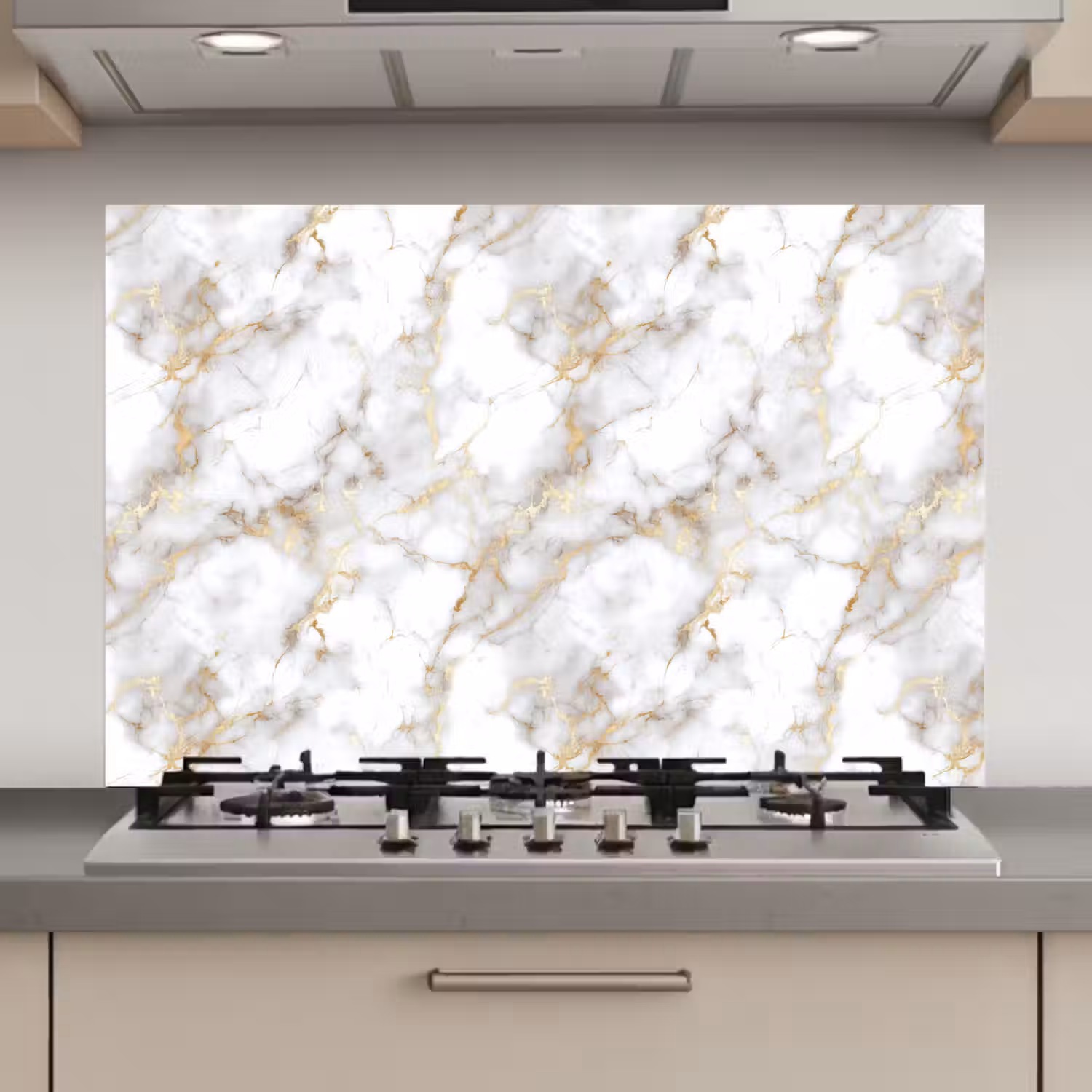 Gouden aders - Marmer - Wit keuken achterwand spatscherm klein 900 -3d_website