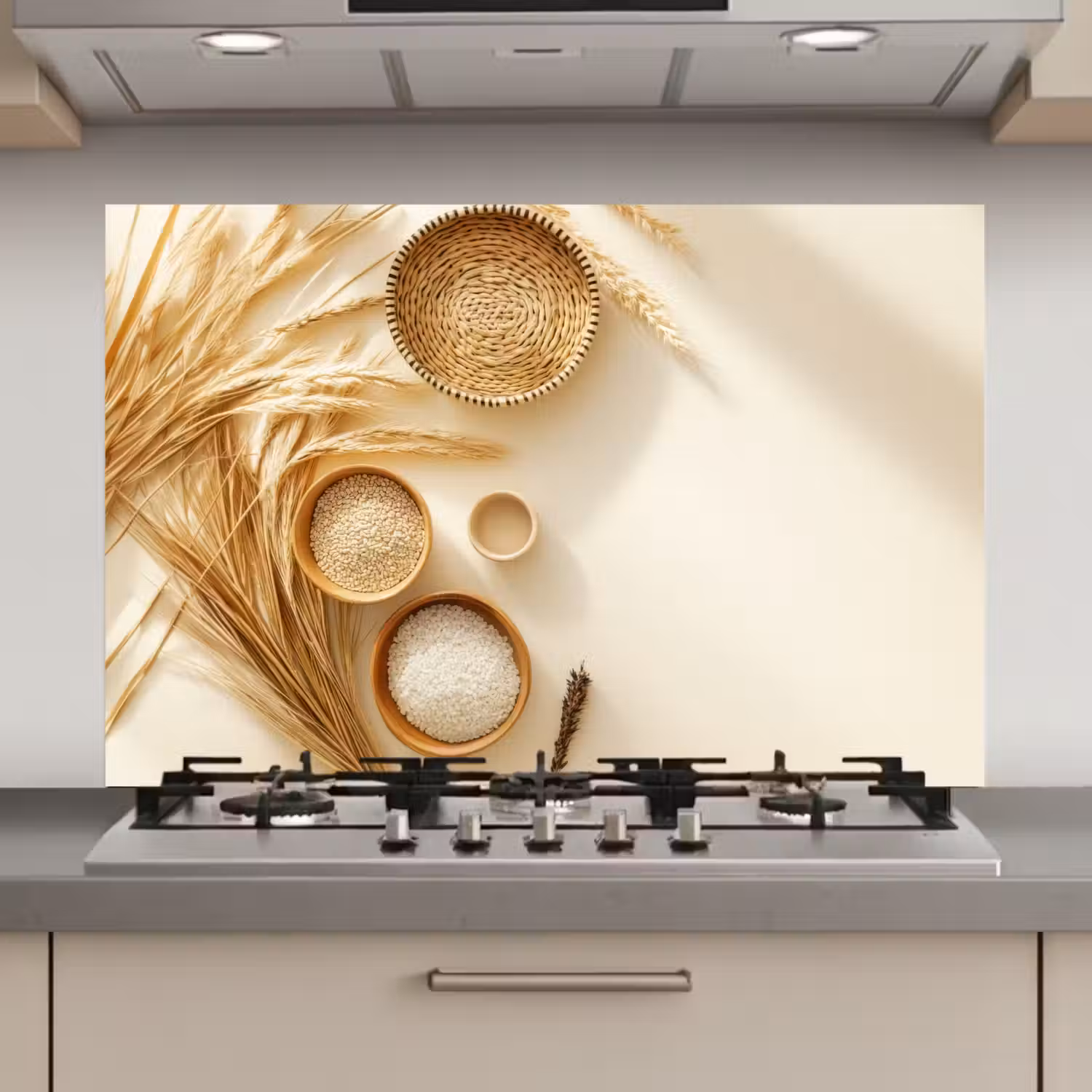 Granen - Hout - Kom - Beige keuken achterwand spatscherm klein -3d_website