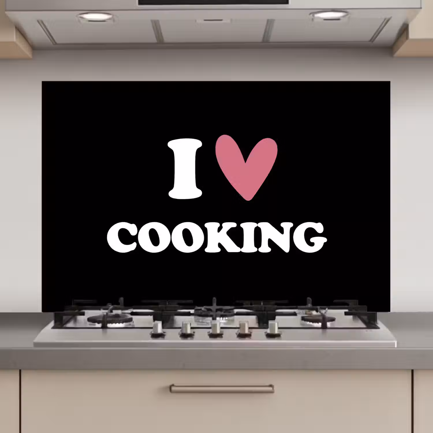 I love cooking - Koken - Hartje - Kookliefhebber - Kok - Spreuken keuken achterwand spatscherm klein -3d_website