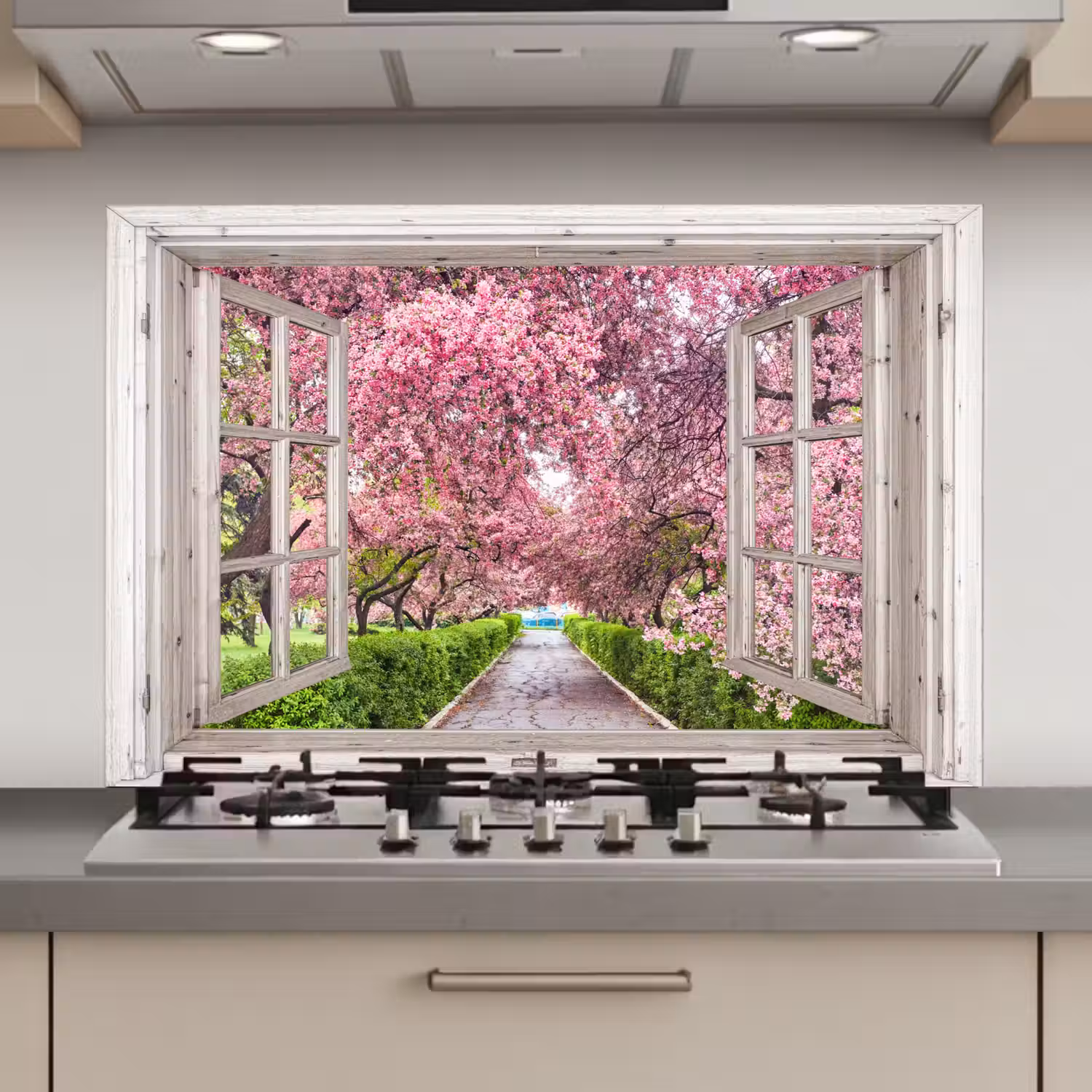 Japans - Sakura - Bloesem - Boom - Bloesem takken - Doorkijk keuken achterwand spatscherm klein -3d_website