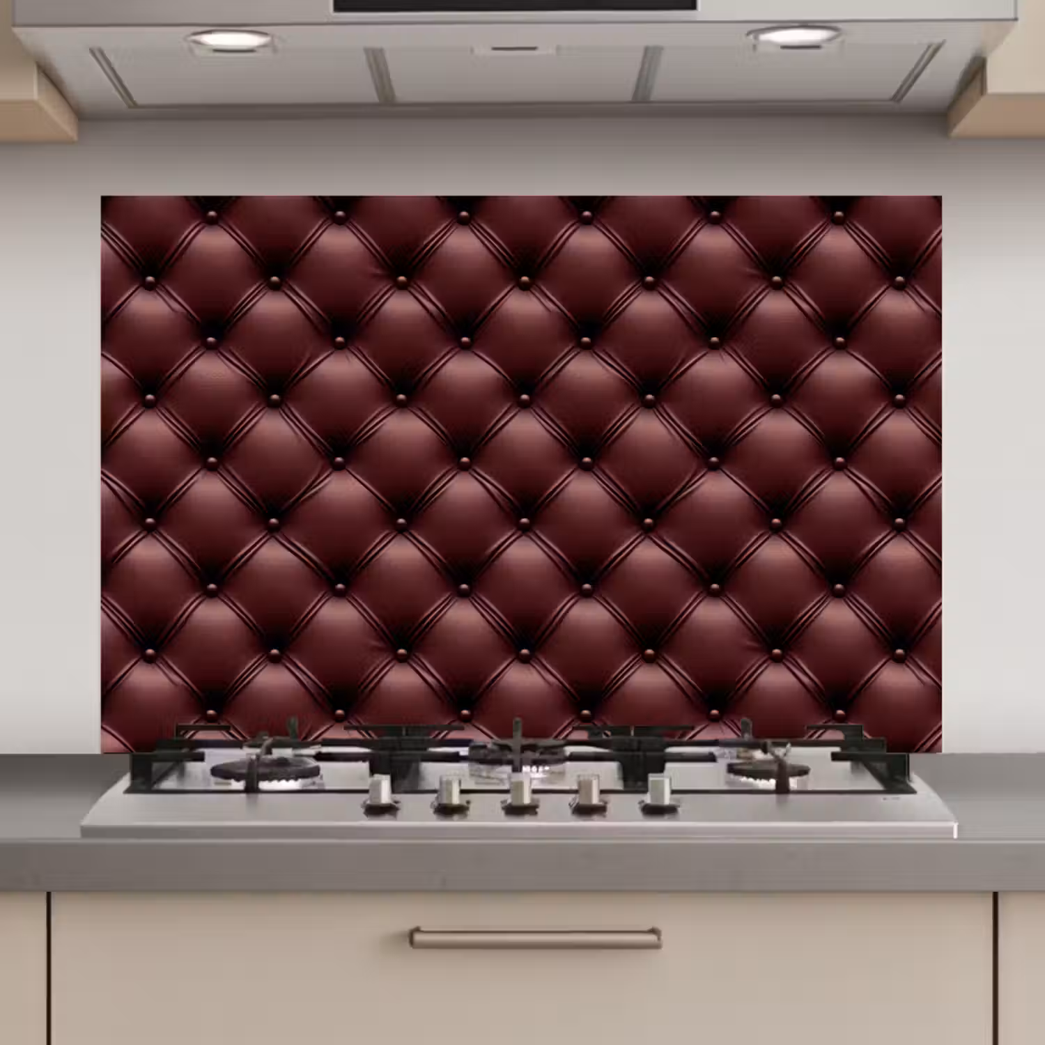 Leer - Patroon - Bordeaux keuken achterwand spatscherm klein 900 -3d_website