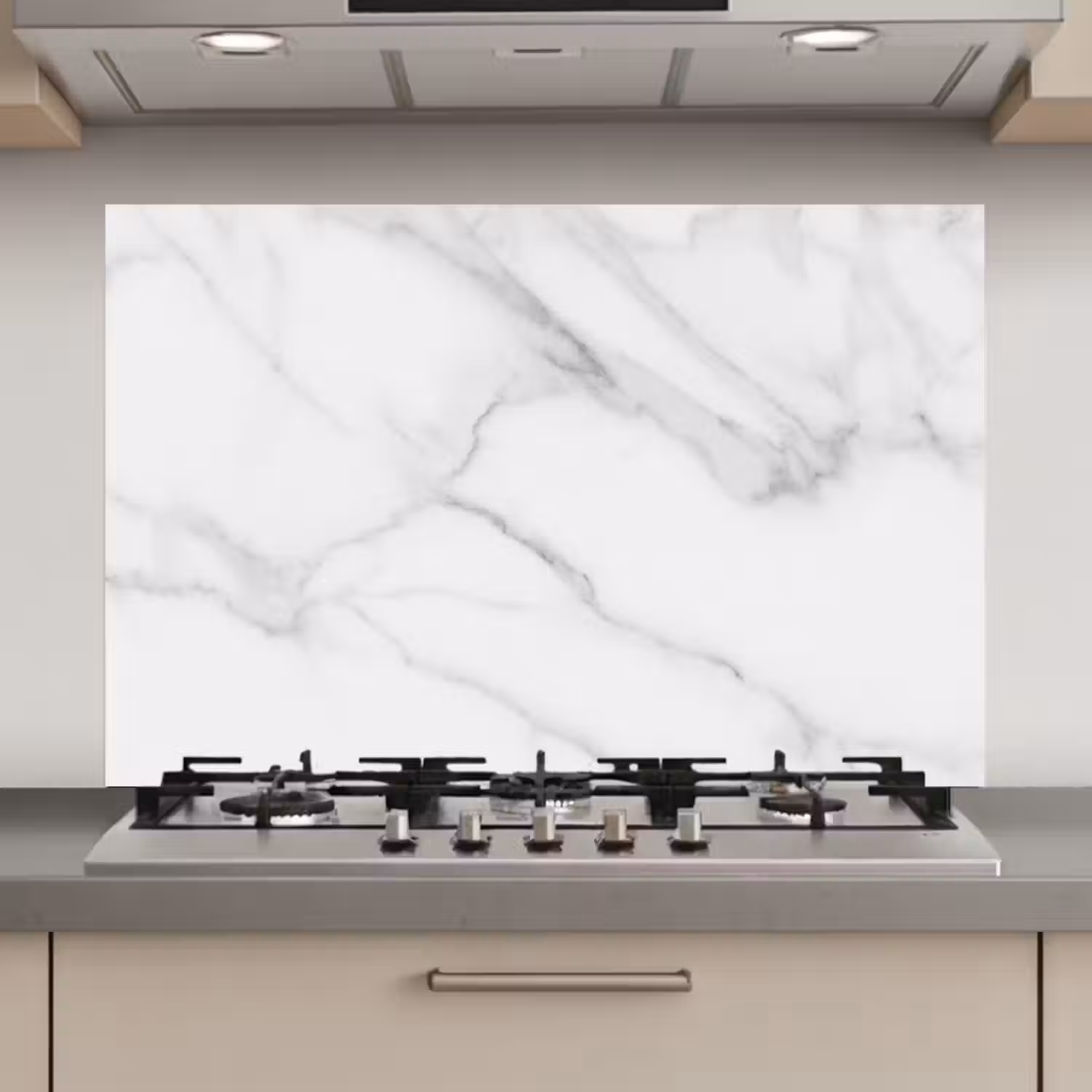 Marmer - Structuur - Wit - Grijs - Steen - Marmerlook keuken achterwand spatscherm klein -3d_website