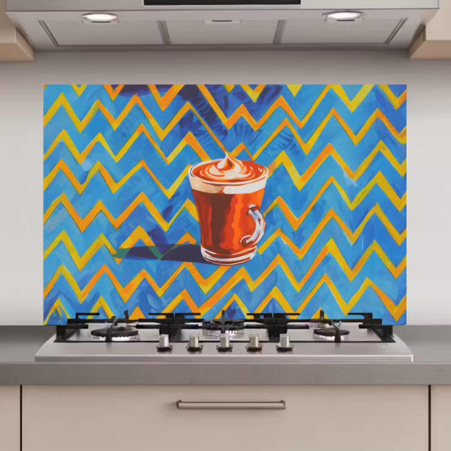 Mok - Koffie - Zigzag - Slagroom keuken achterwand spatscherm klein -3d_website