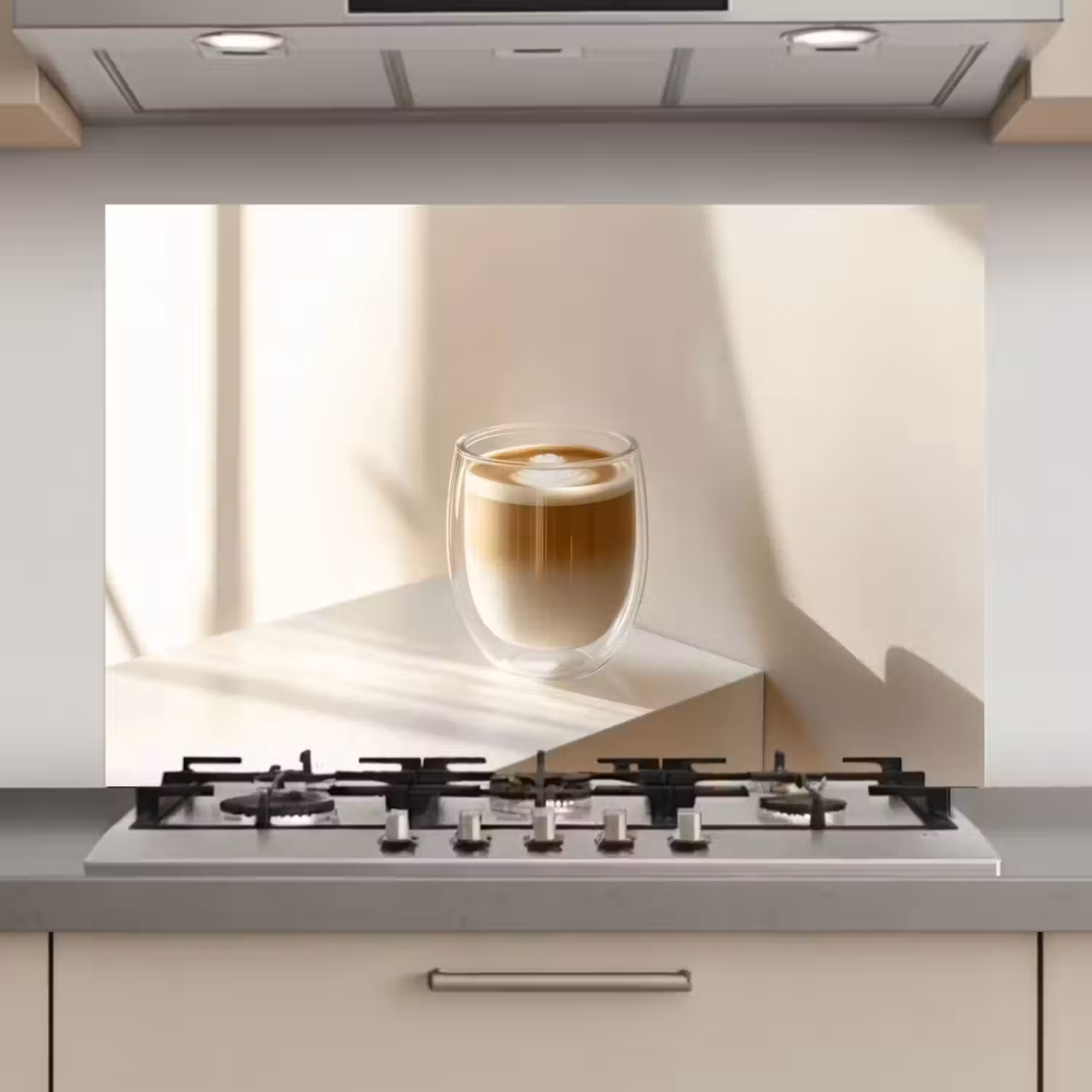 Mok - Latte - Minimalistisch - Schaduw keuken achterwand spatscherm klein -3d_website