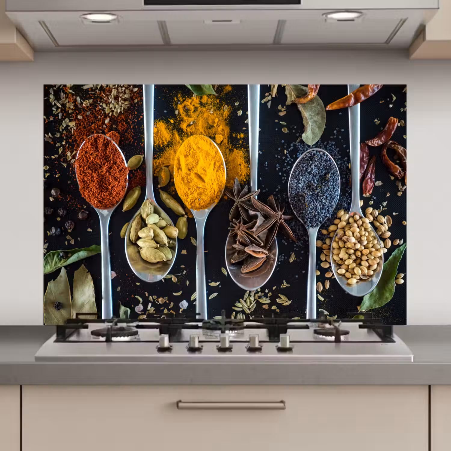 Mozaïek van Kruiden en Specerijen keuken achterwand spatscherm klein -3d_website