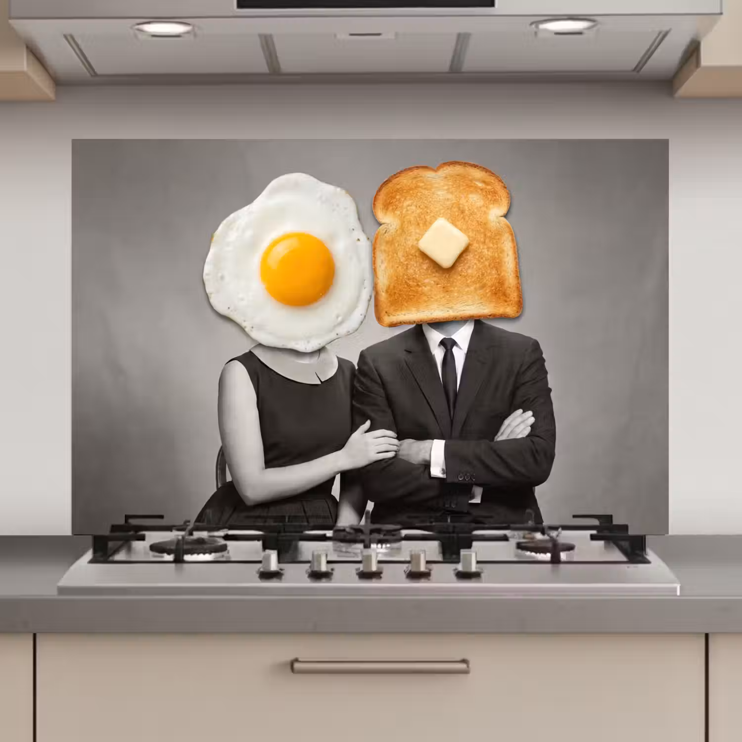 Ontbijt - Koppel - Ei - Brood keuken achterwand spatscherm klein -3d_website
