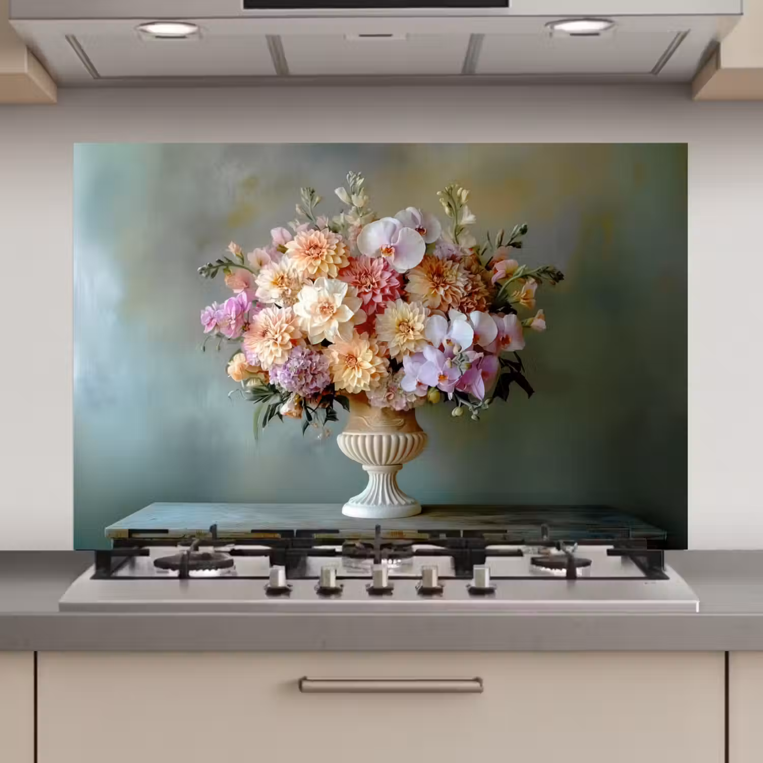 Orchidee - Boeket - Vaas - Bloemen keuken achterwand spatscherm klein -3d_website