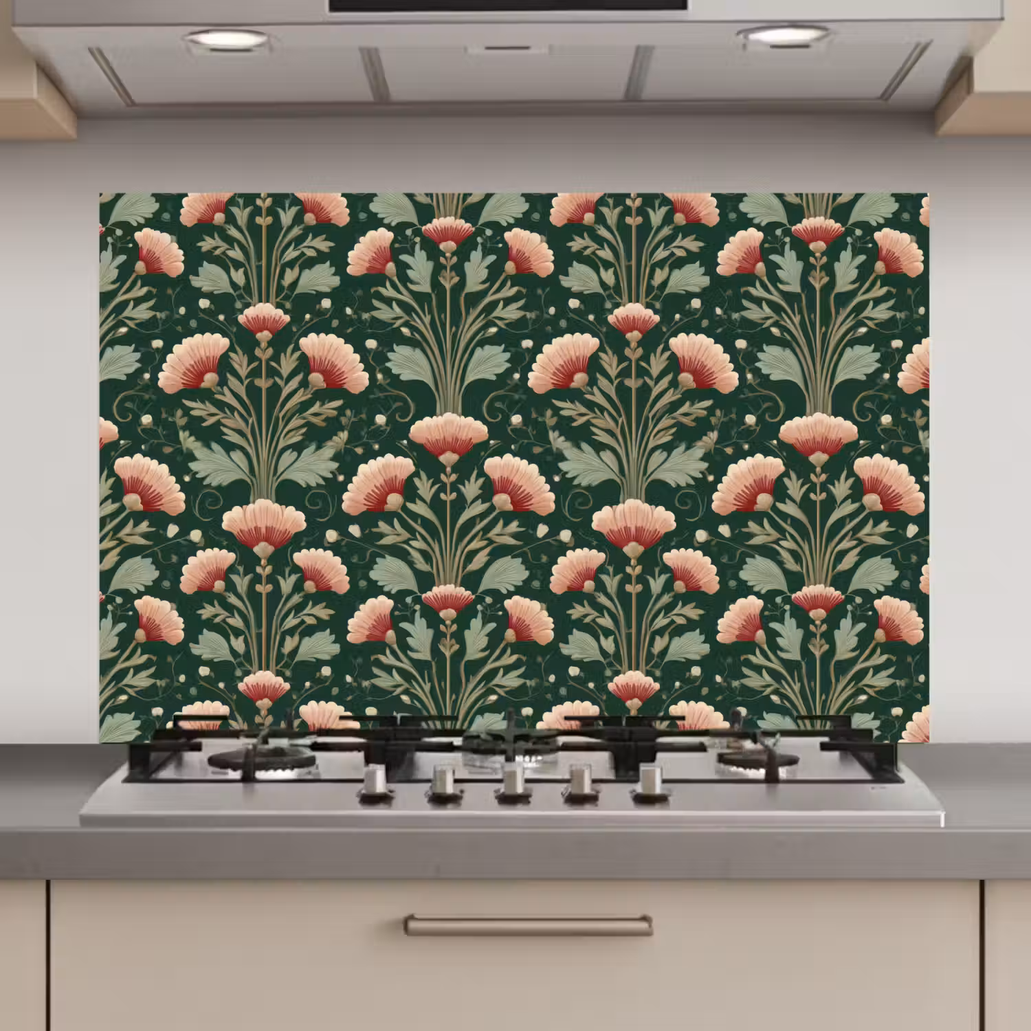 Patroon - Botanisch - Kleurrijk keuken achterwand spatscherm klein 900 -3d_website