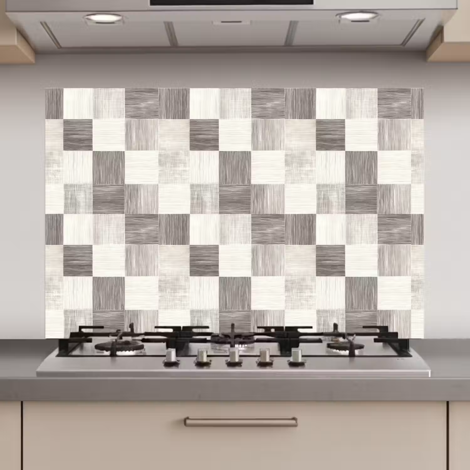 Patroon - Dambord - Houtnerf keuken achterwand spatscherm klein 900 -3d_website