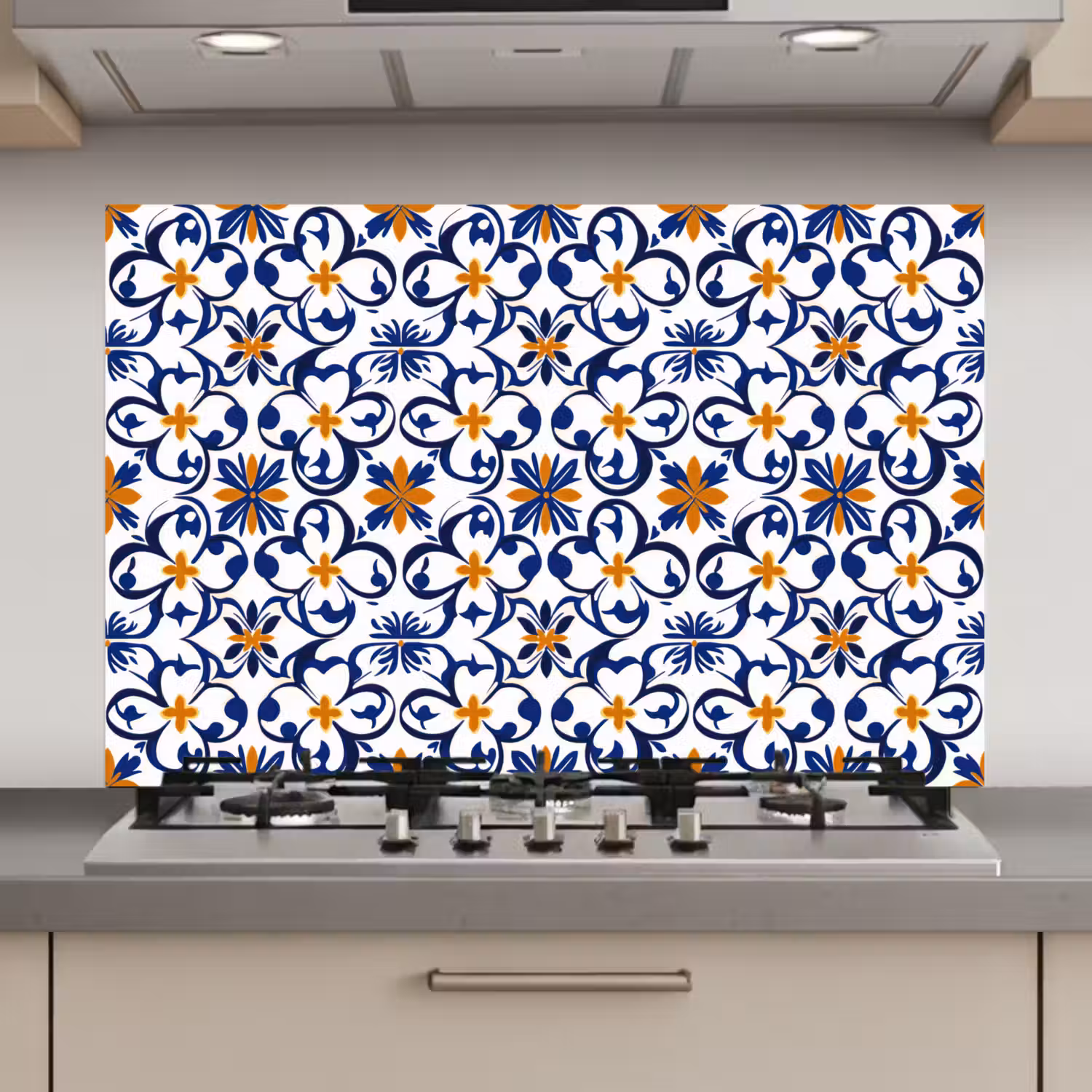 Patroon - Modern - Kleurrijk keuken achterwand spatscherm klein 900 -3d_website