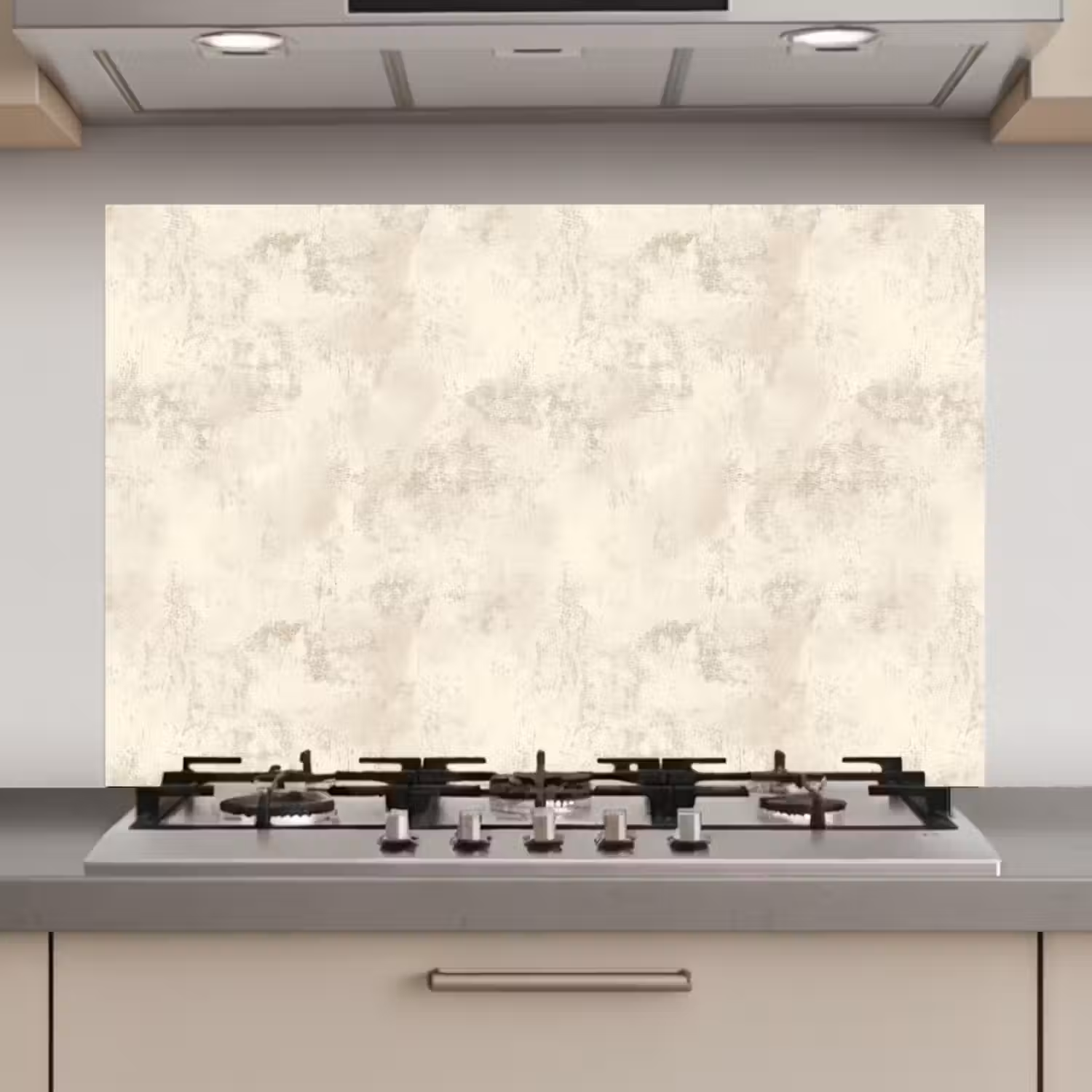 Patroon - Organisch - Beige keuken achterwand spatscherm klein 900 -3d_website