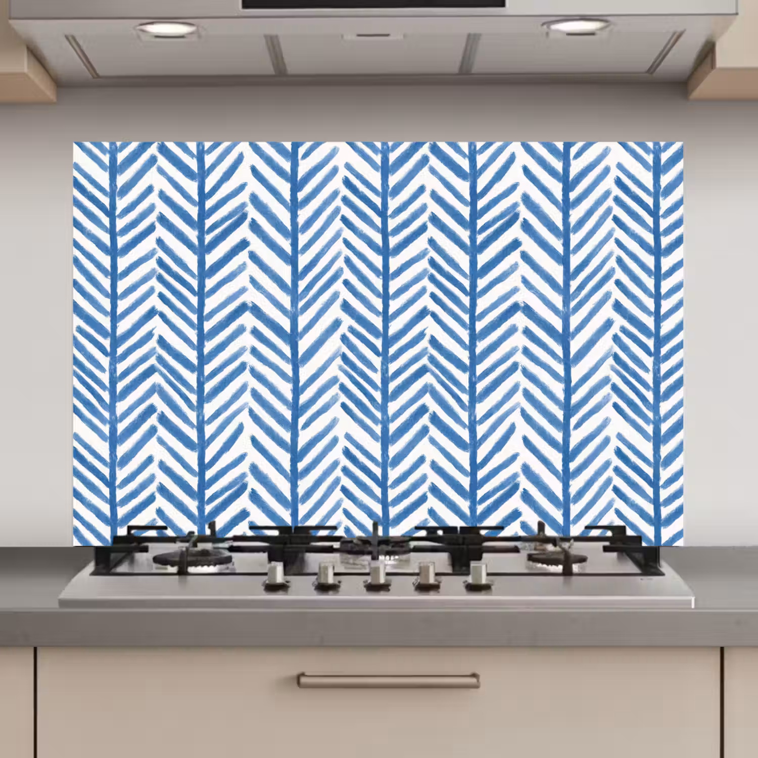 Patroon - Streep - Blauw keuken achterwand spatscherm klein 900 -3d_website