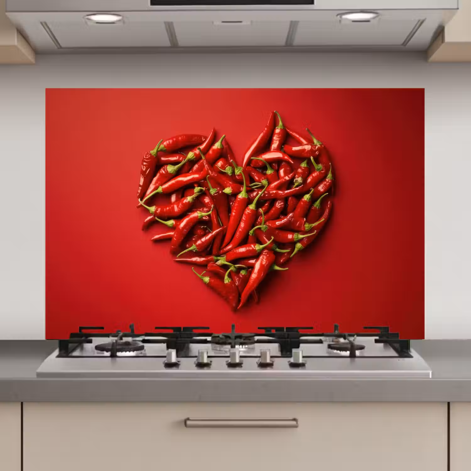 Pepers - Rood - Hart keuken achterwand spatscherm klein -3d_website