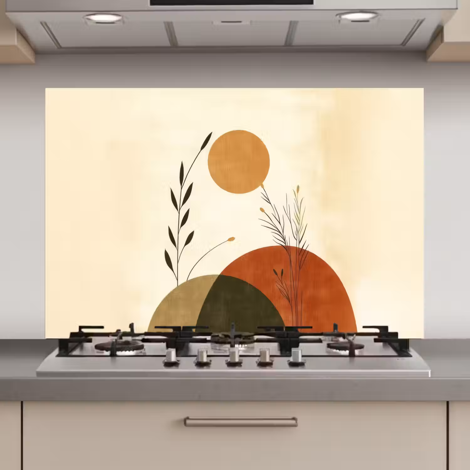 Planten - Abstract - Vormen keuken achterwand spatscherm klein -3d_website