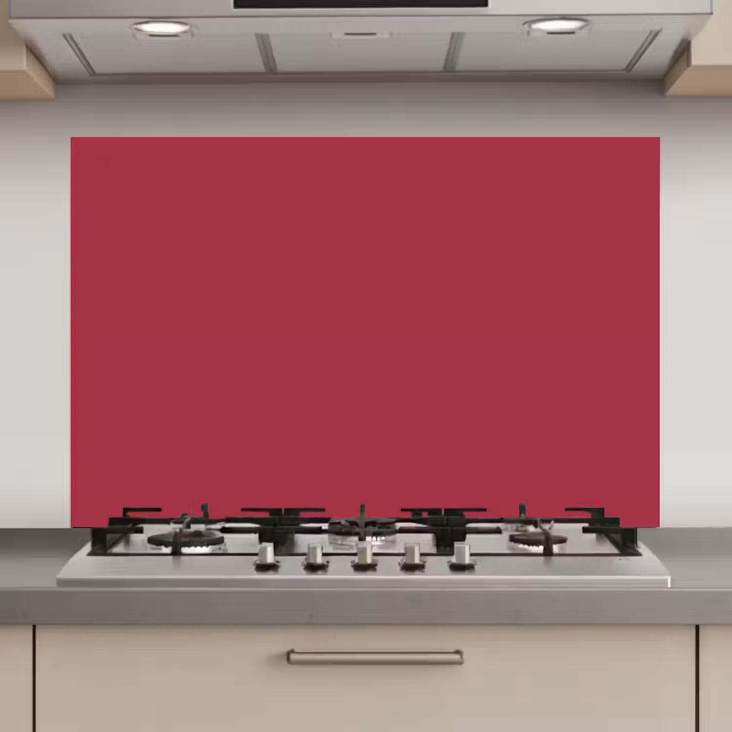 Rood - Effen kleur keuken achterwand spatscherm klein 900 -3d_website