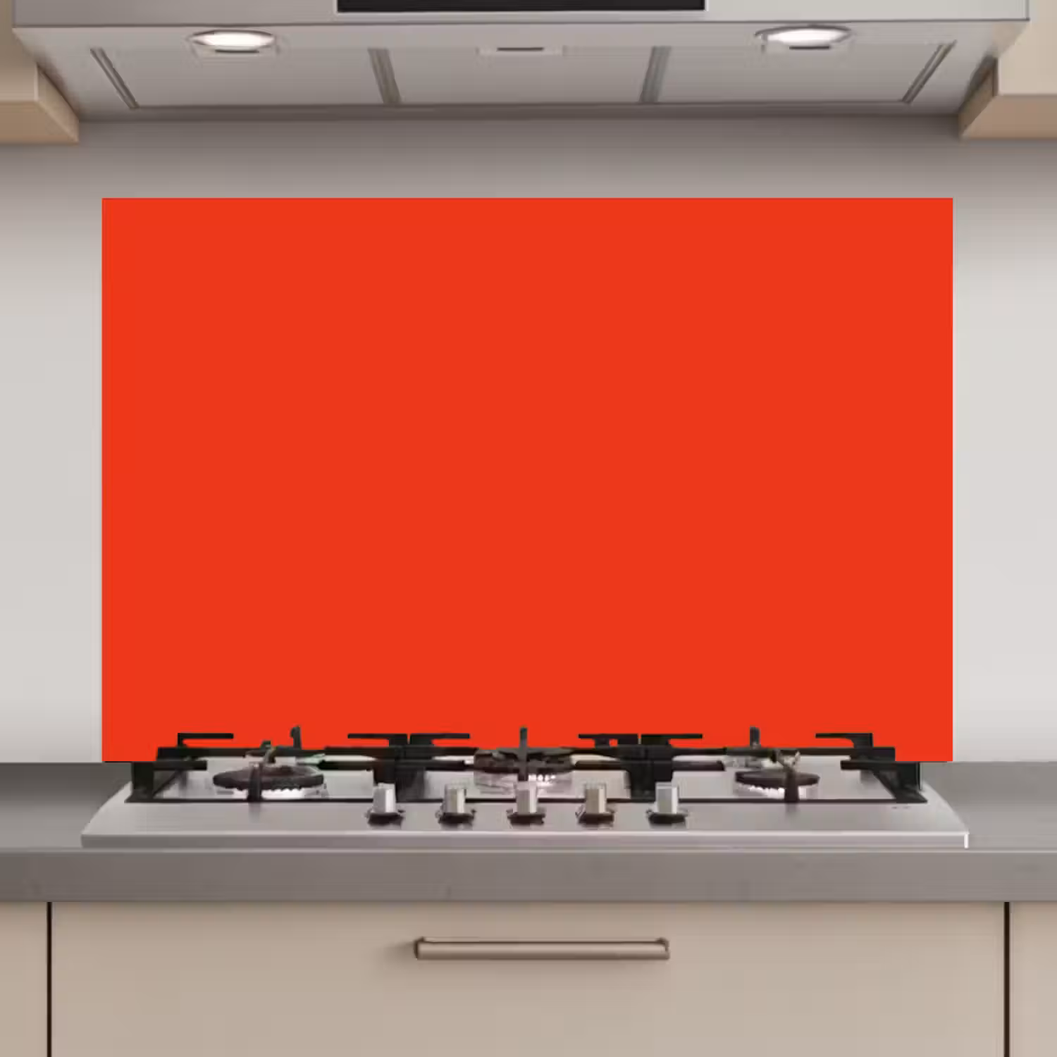 Rood - Kleur - Effen keuken achterwand spatscherm klein 900 -3d_website