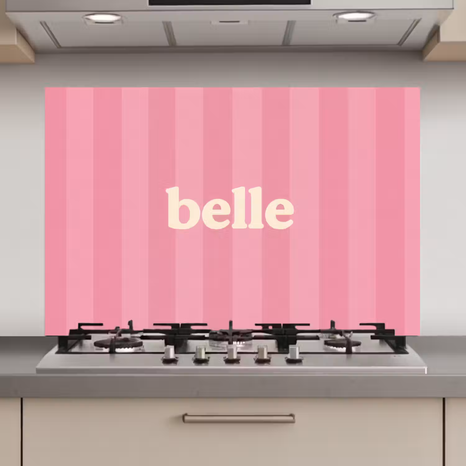 Roze - Gestreept - Belle keuken achterwand spatscherm klein -3d_website