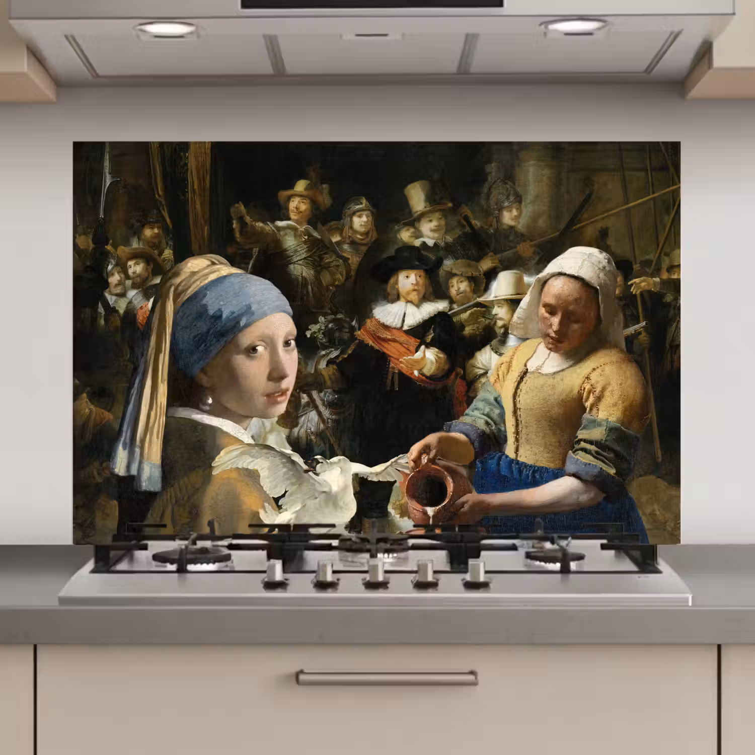 Schilderij - Oude Meesters - Zwaan keuken achterwand spatscherm klein -3d_website