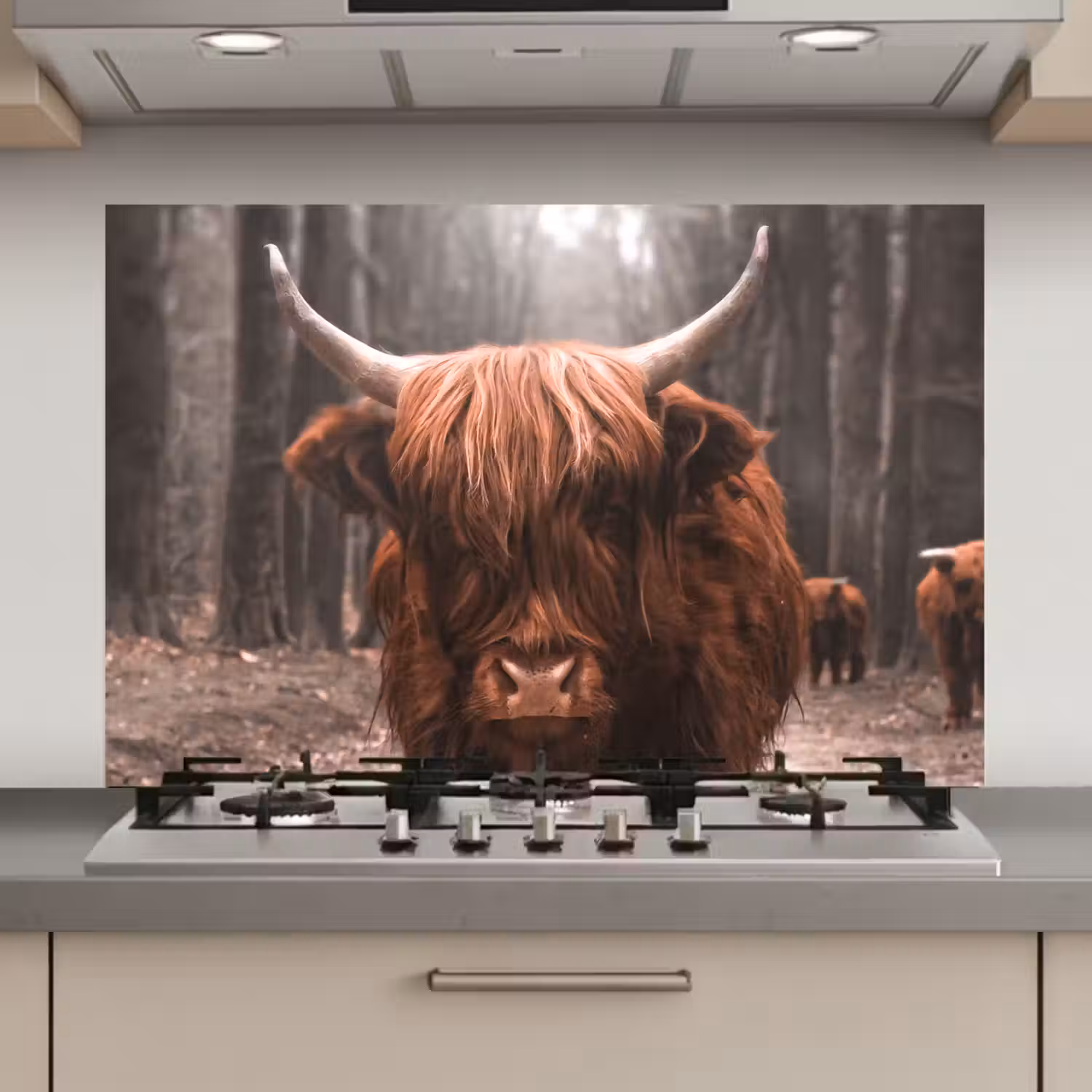 Schotse hooglander - Bos - Koe - Dieren - Natuur keuken achterwand spatscherm klein -3d_website
