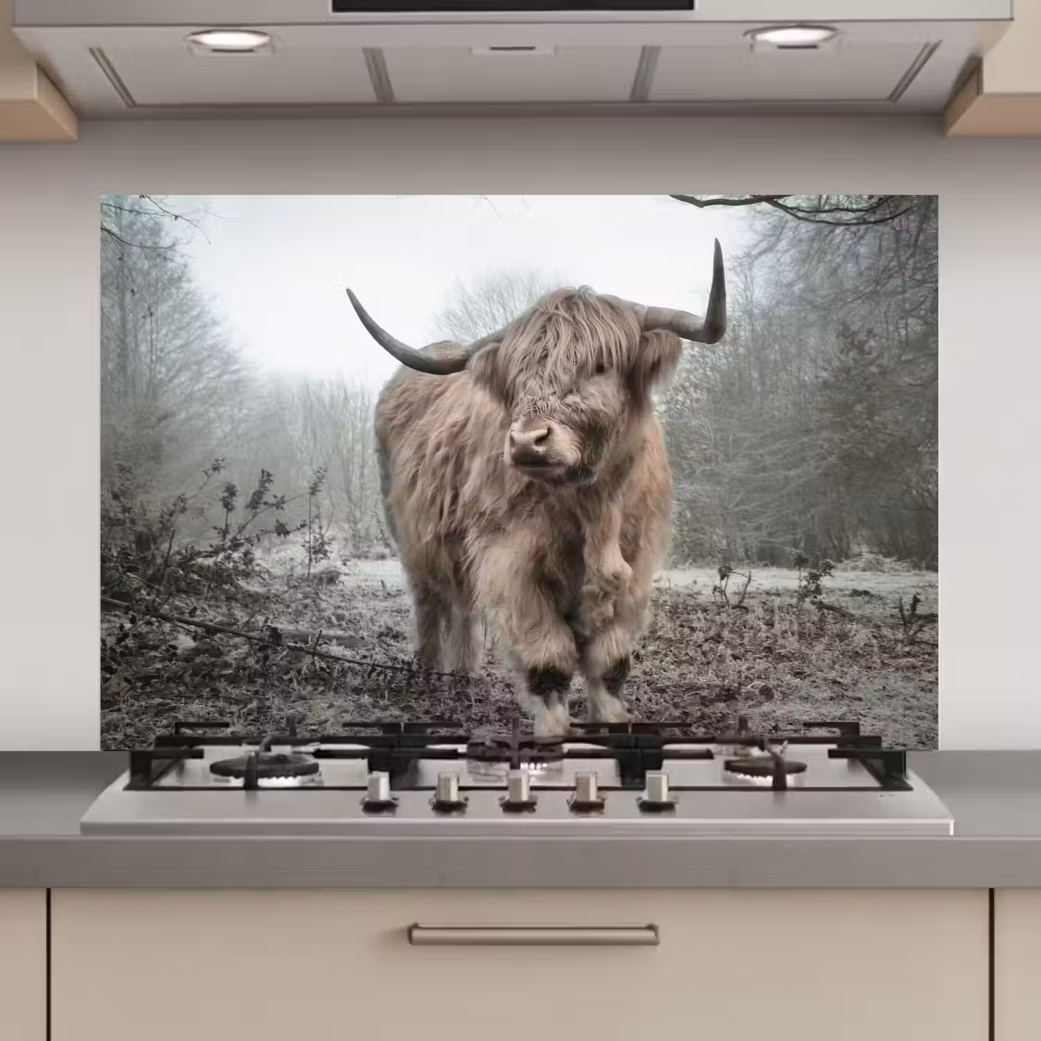 Schotse hooglander - Natuur - Herfst - Dieren - Wild - Bos keuken achterwand spatscherm klein -3d_website