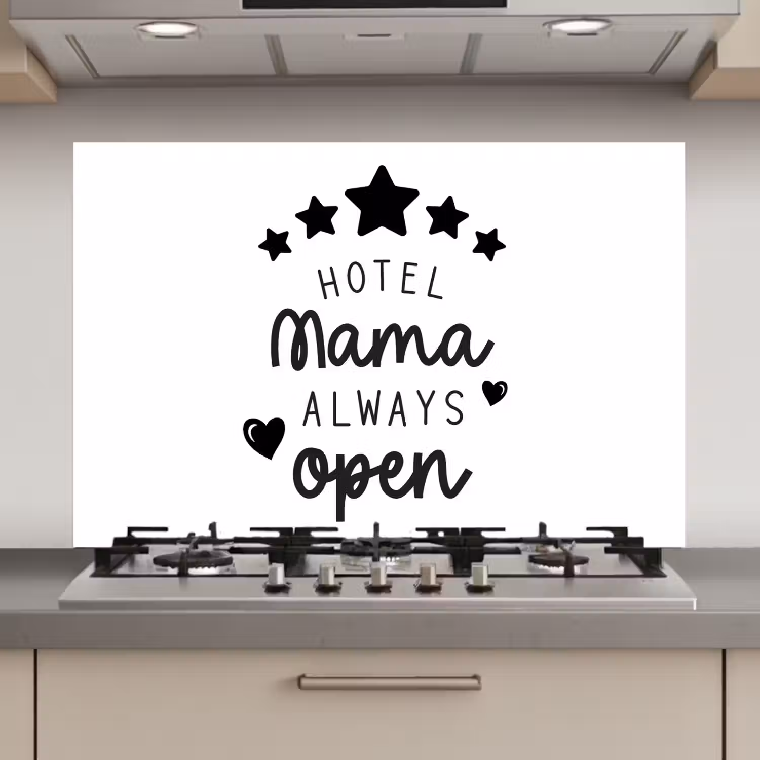 Spreuken - Hotel mama always open - Mama - Quotes keuken achterwand spatscherm klein -3d_website