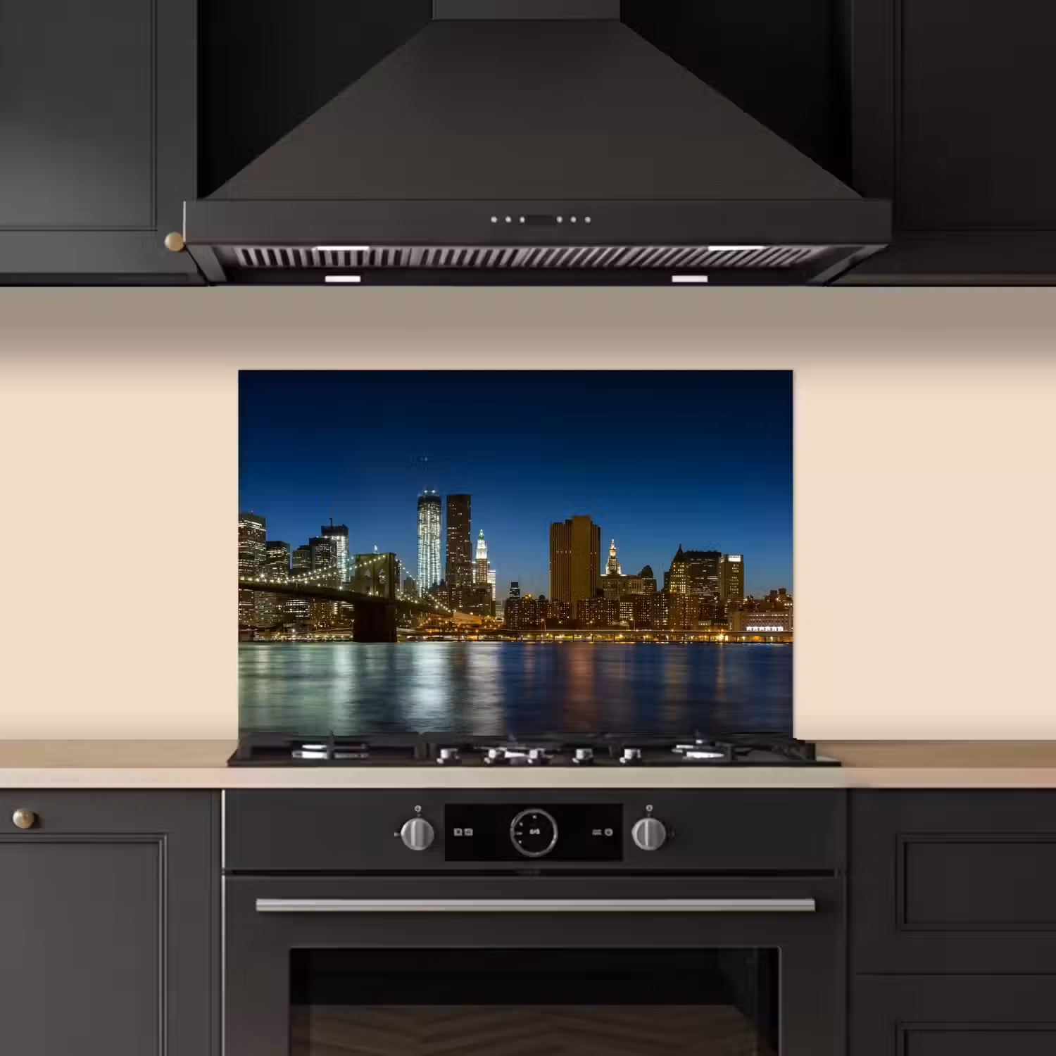 Stadslichten - Avond - Skyline - Brug keuken achterwand spatscherm klein -sfeer1