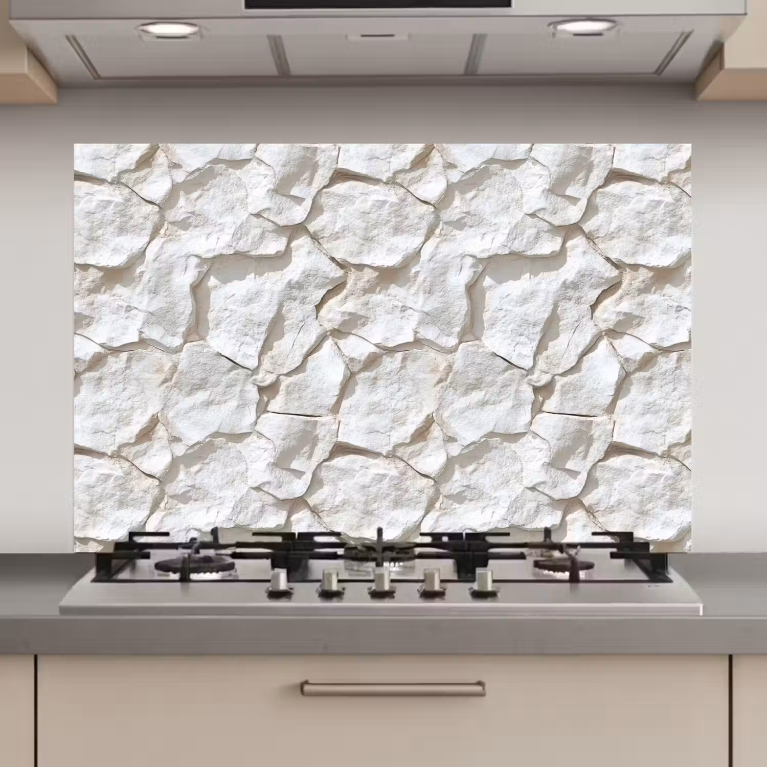Structuur - Rots - Wit keuken achterwand spatscherm klein 900 -3d_website