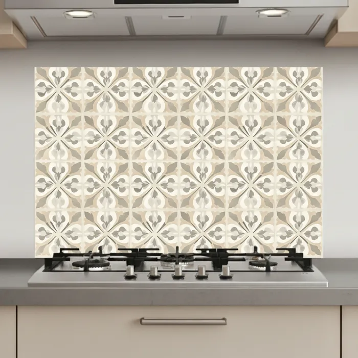 Tegel - Motief - Beige keuken achterwand spatscherm klein 900 -3d_website